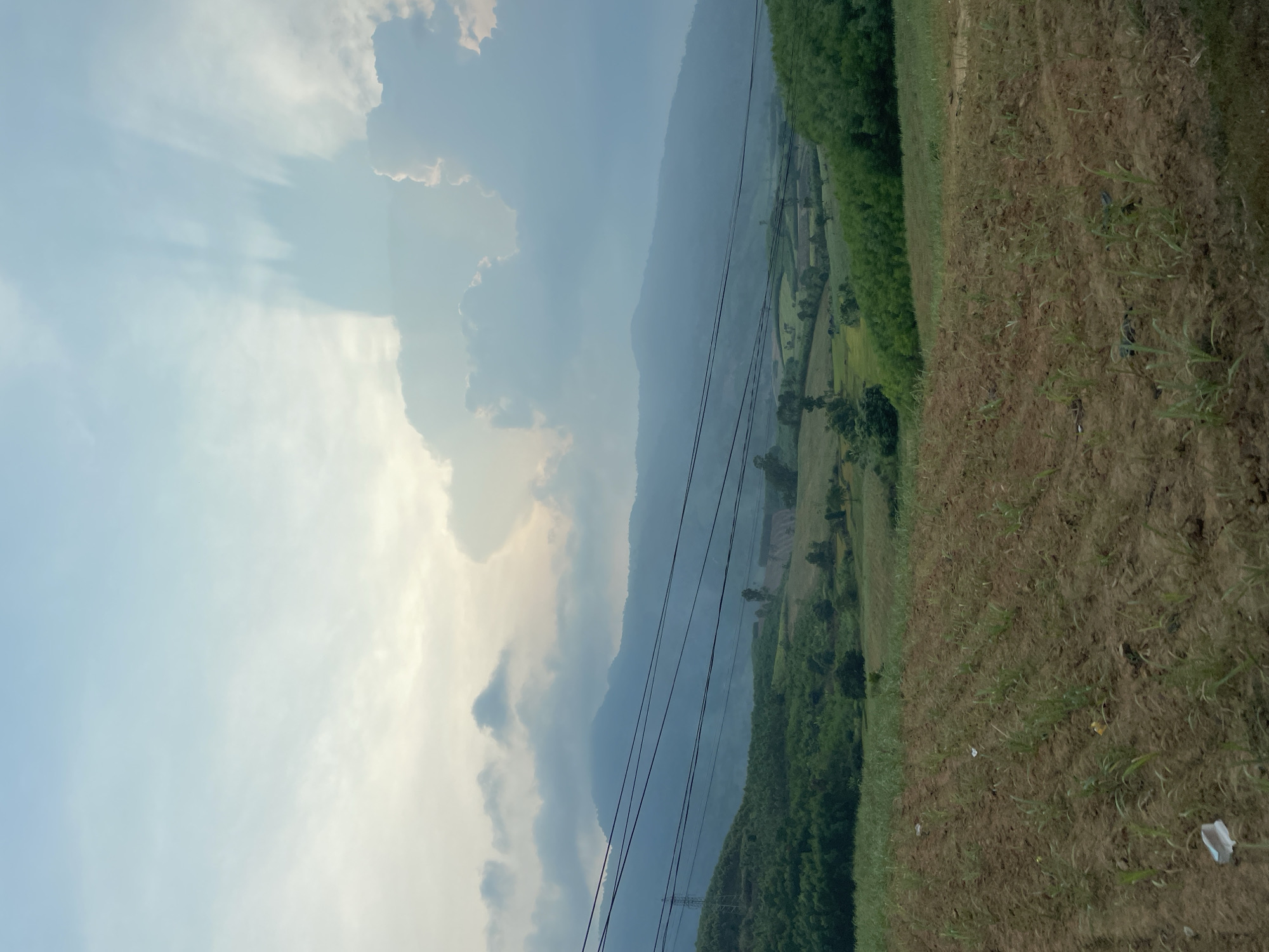 Rural Vietnam landscape captured under dramatic cloudy skies