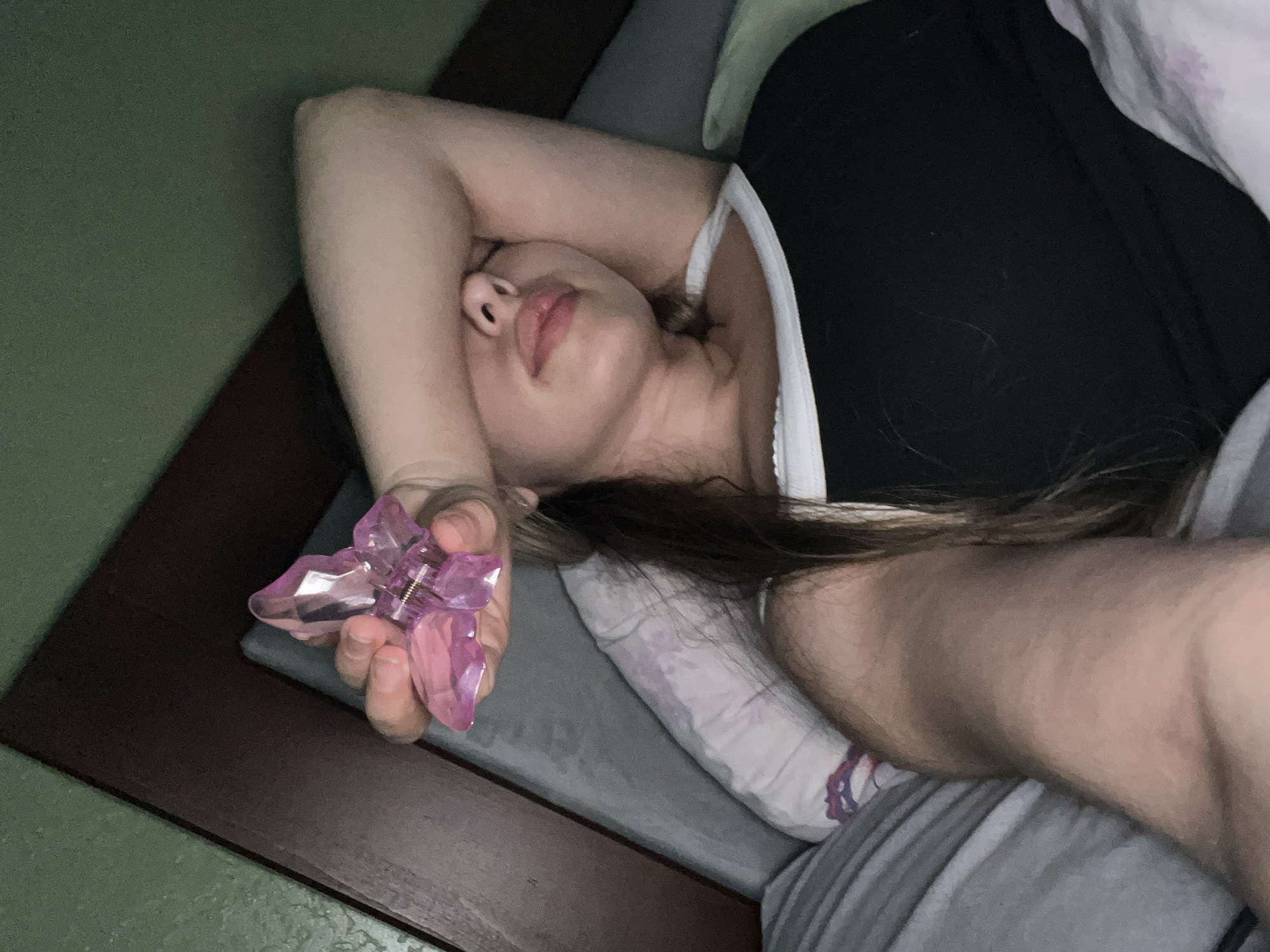 Lazy afternoon self-portrait session in a Ukrainian bedroom