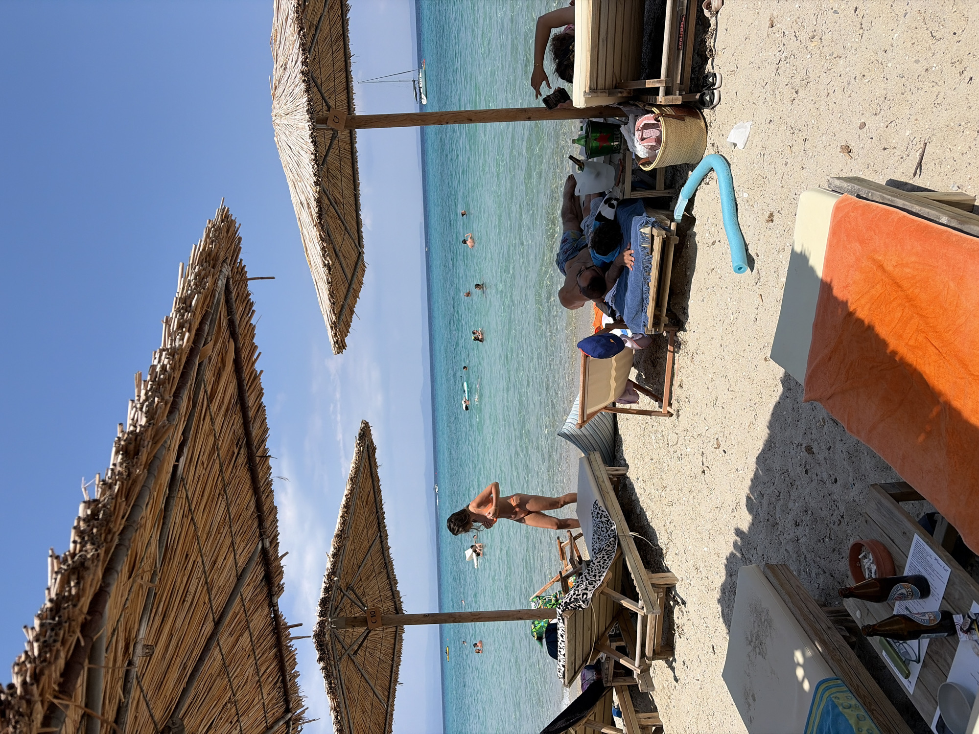 Lazy summer morning on a Kassandra beach, Aegean coast