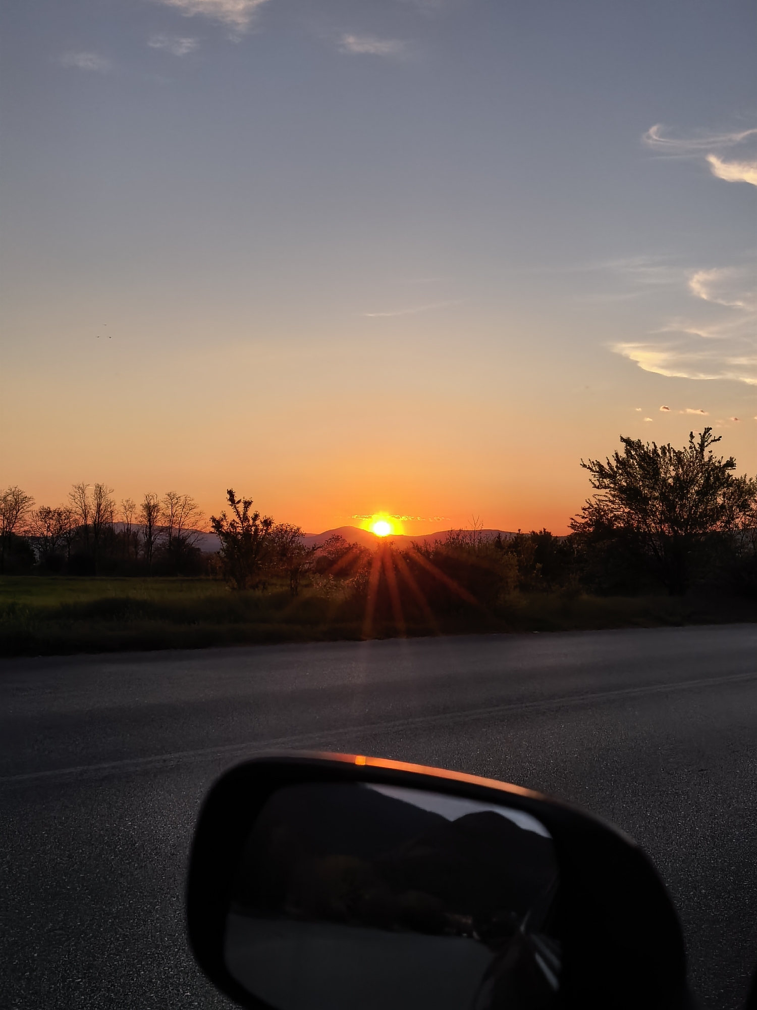 Evening drive documented through Sapareva Banya, Bulgaria streets