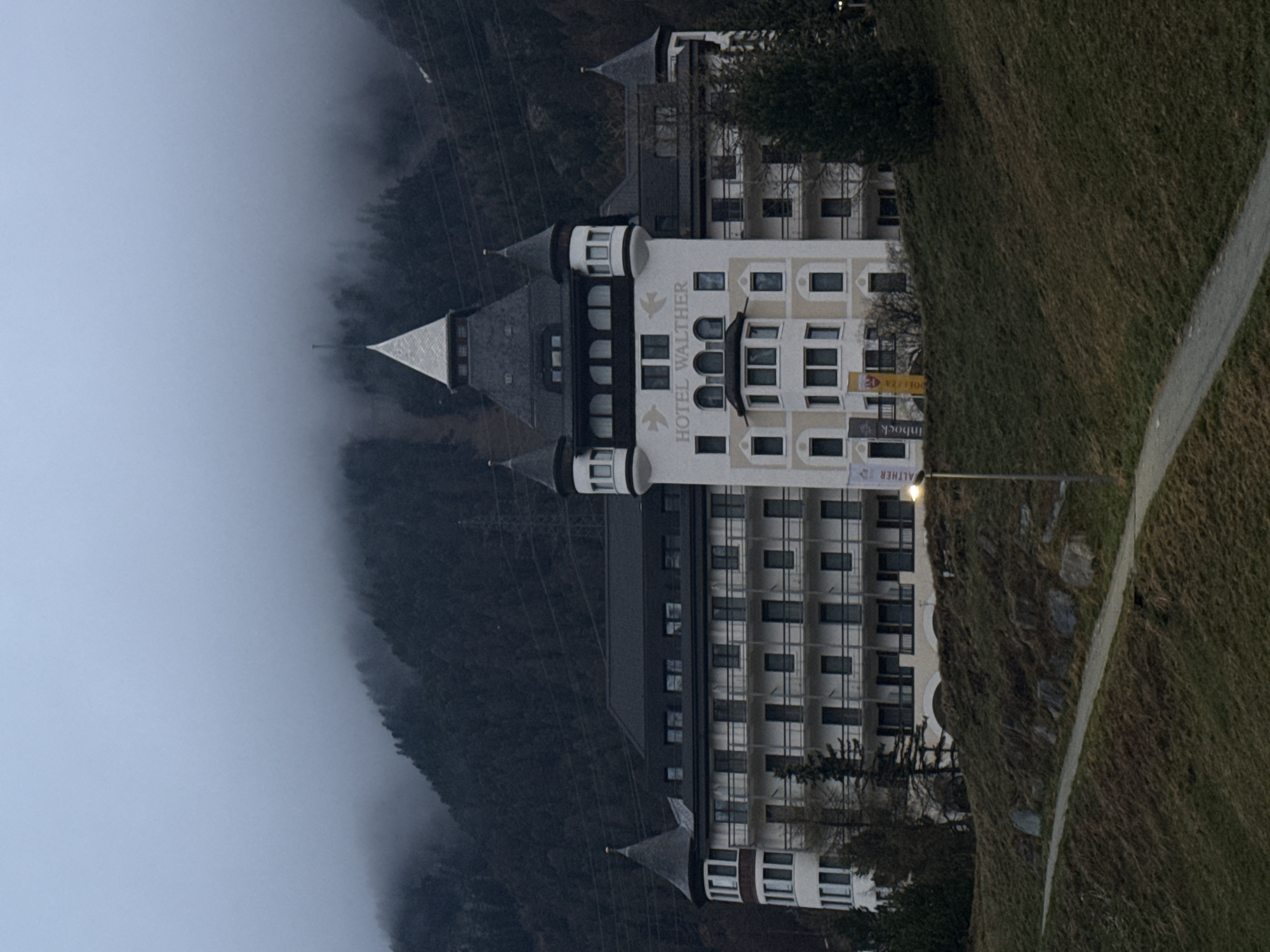 Hotel Walther documented in Swiss Alpine landscape near Pontresina