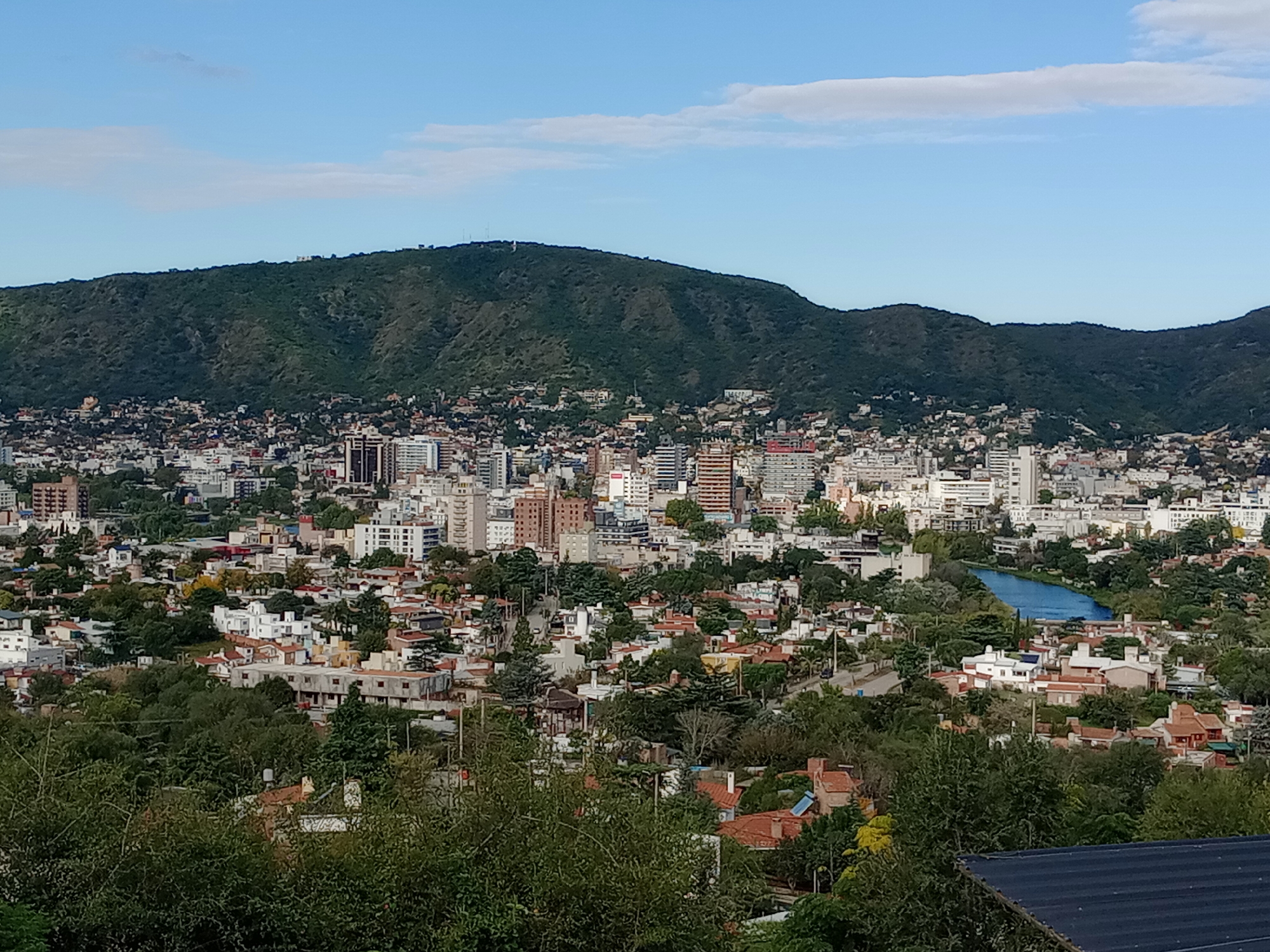 Villa Carlos Paz cityscape documented against mountain backdrop