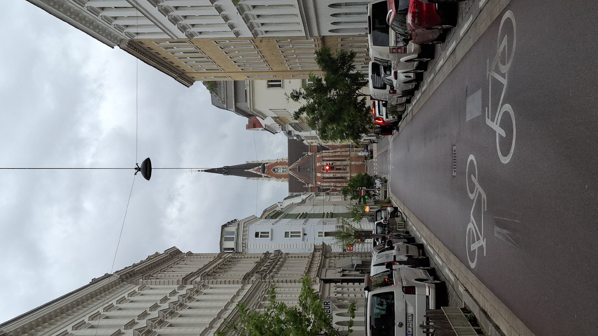Vienna street scene documented near Sacred Heart Church