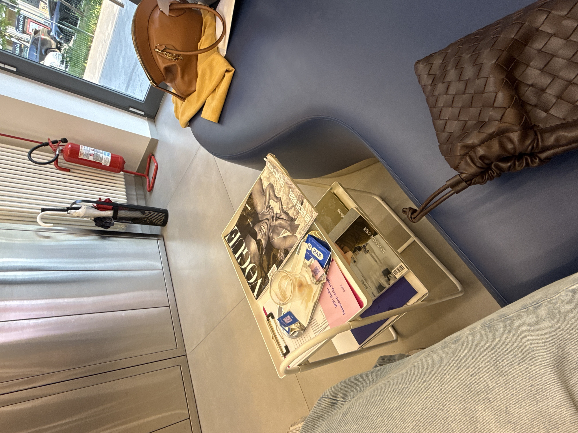 Modern beauty salon interior documented in Milan during afternoon hours