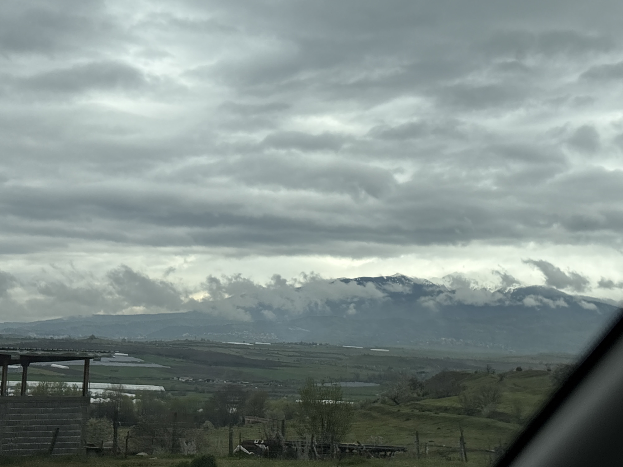Overcast morning landscape captured in rural Levunovo, Bulgaria