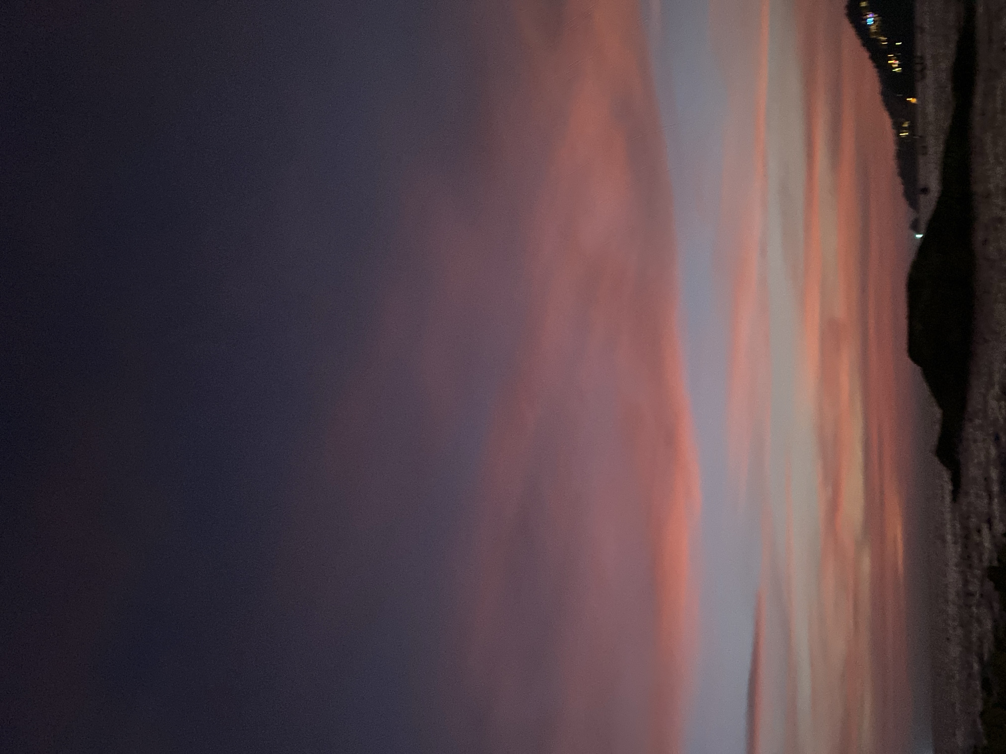 Twilight colors captured over Patong Beach coastline