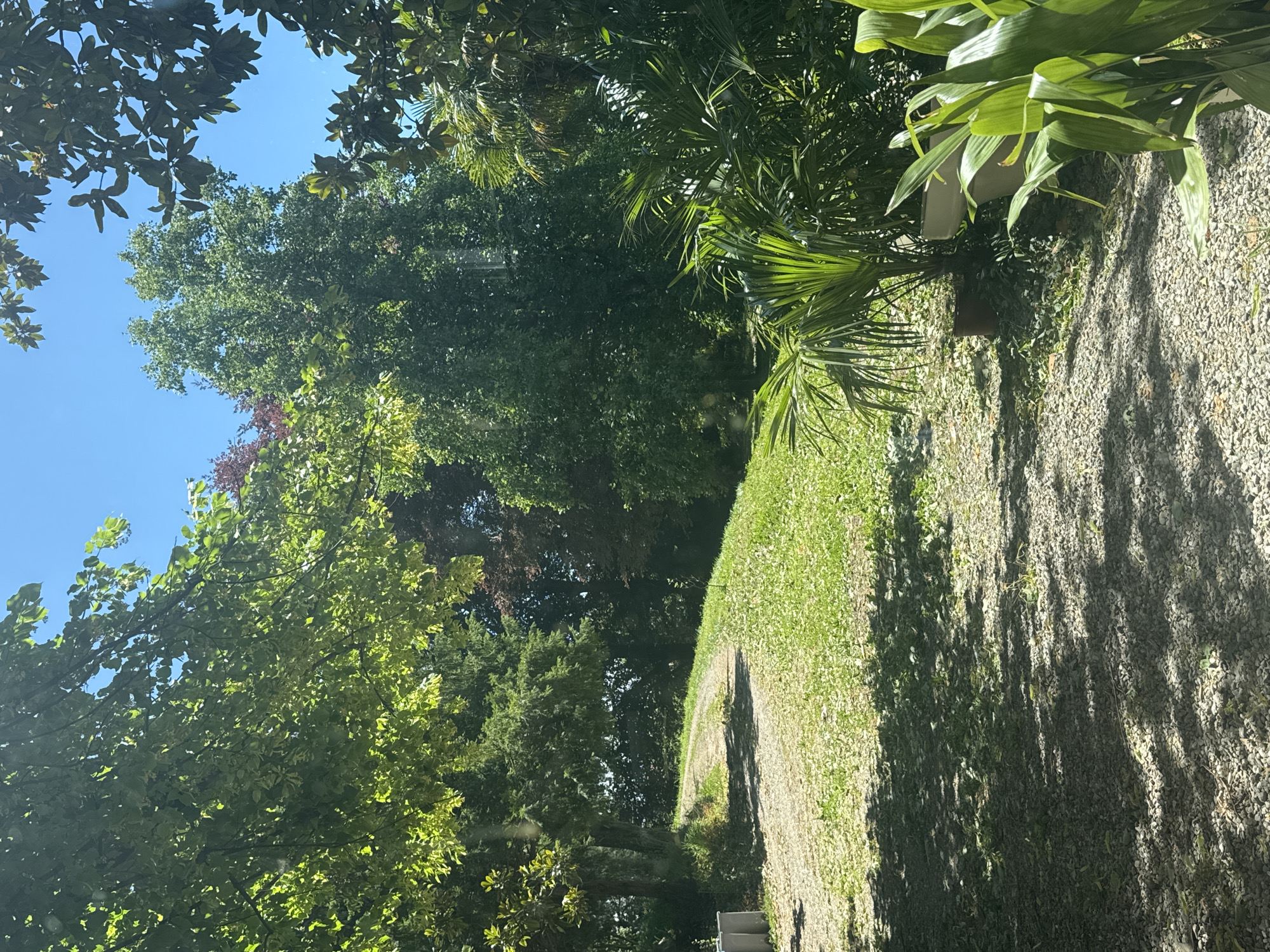 Peaceful garden path captured in Erba, Italy
