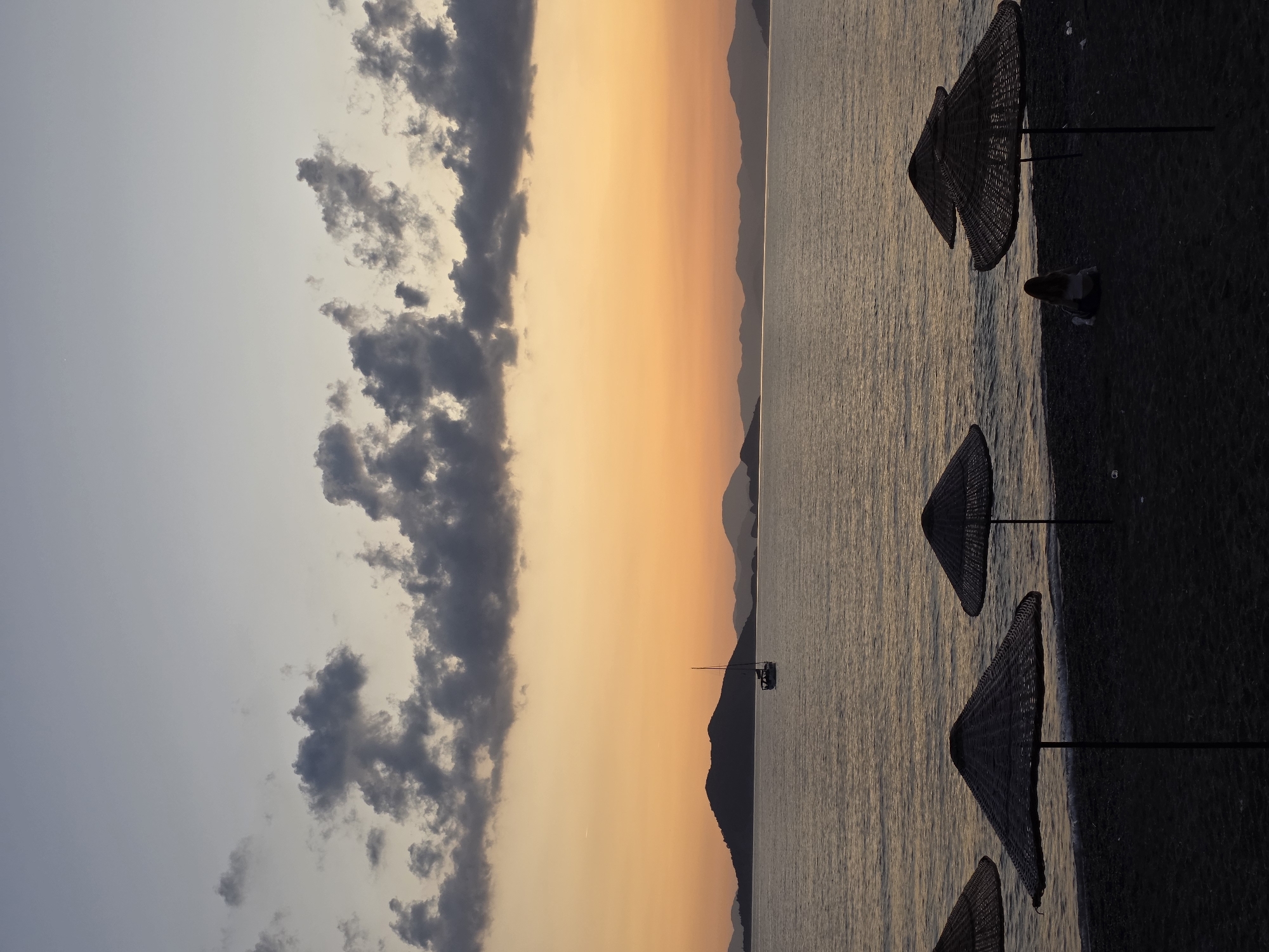 Sunset captured along Fethiye waterfront promenade in Turkey