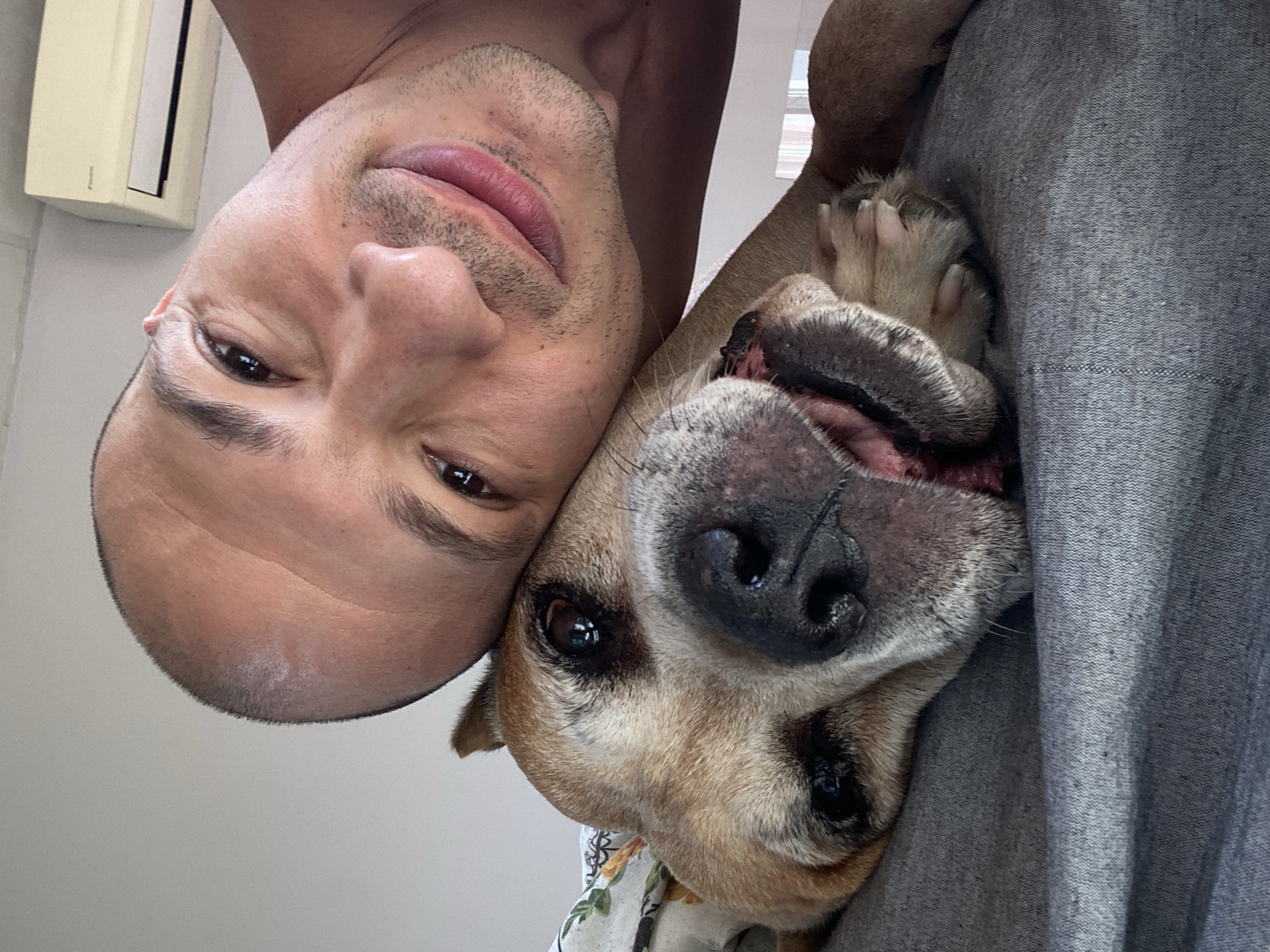 Man shares morning selfies with dog in Pleven