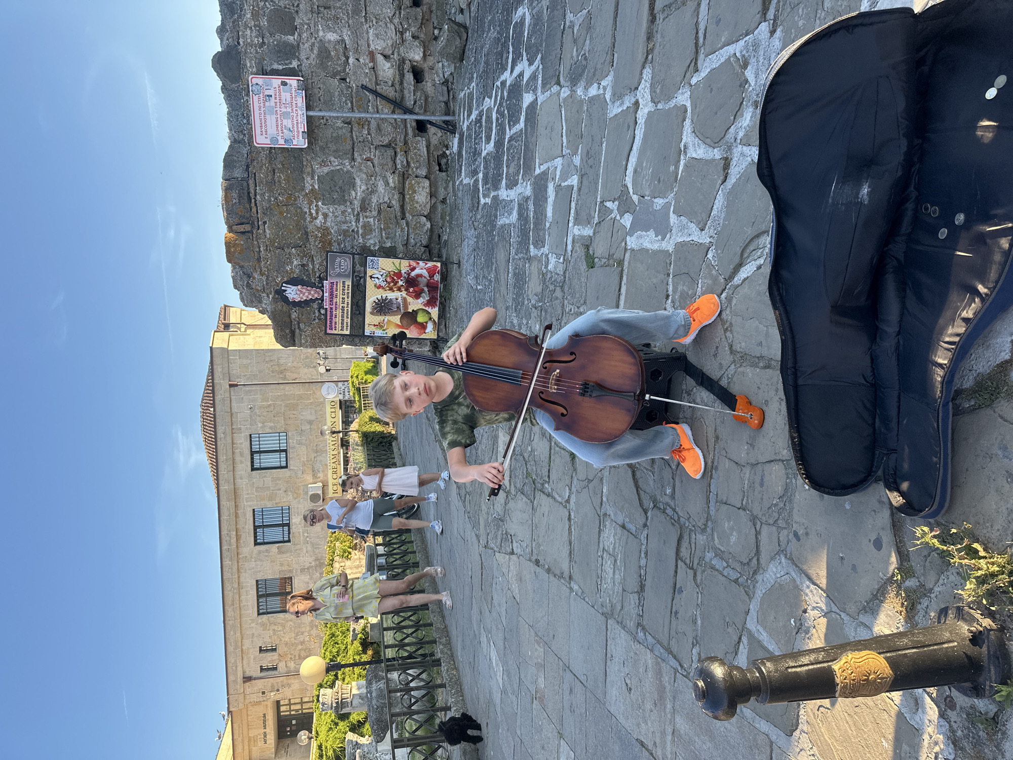 Afternoon in Nesebar: harbor, old town streets, live cello