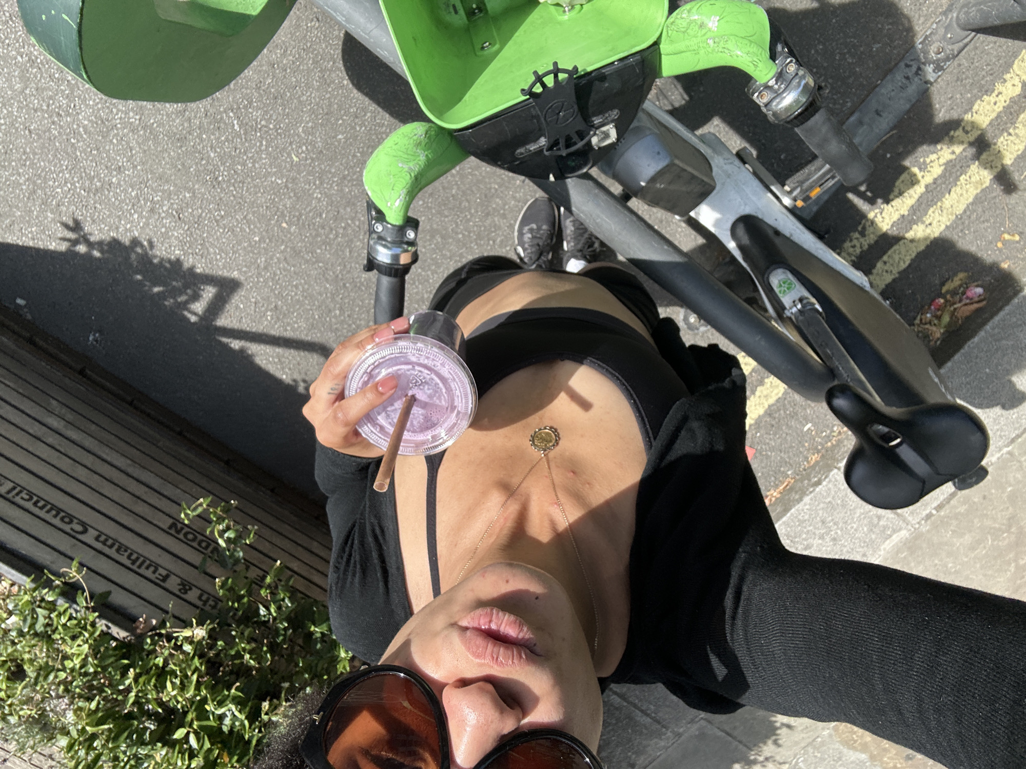 Smoothie stop, then a Pilates class on a London Saturday