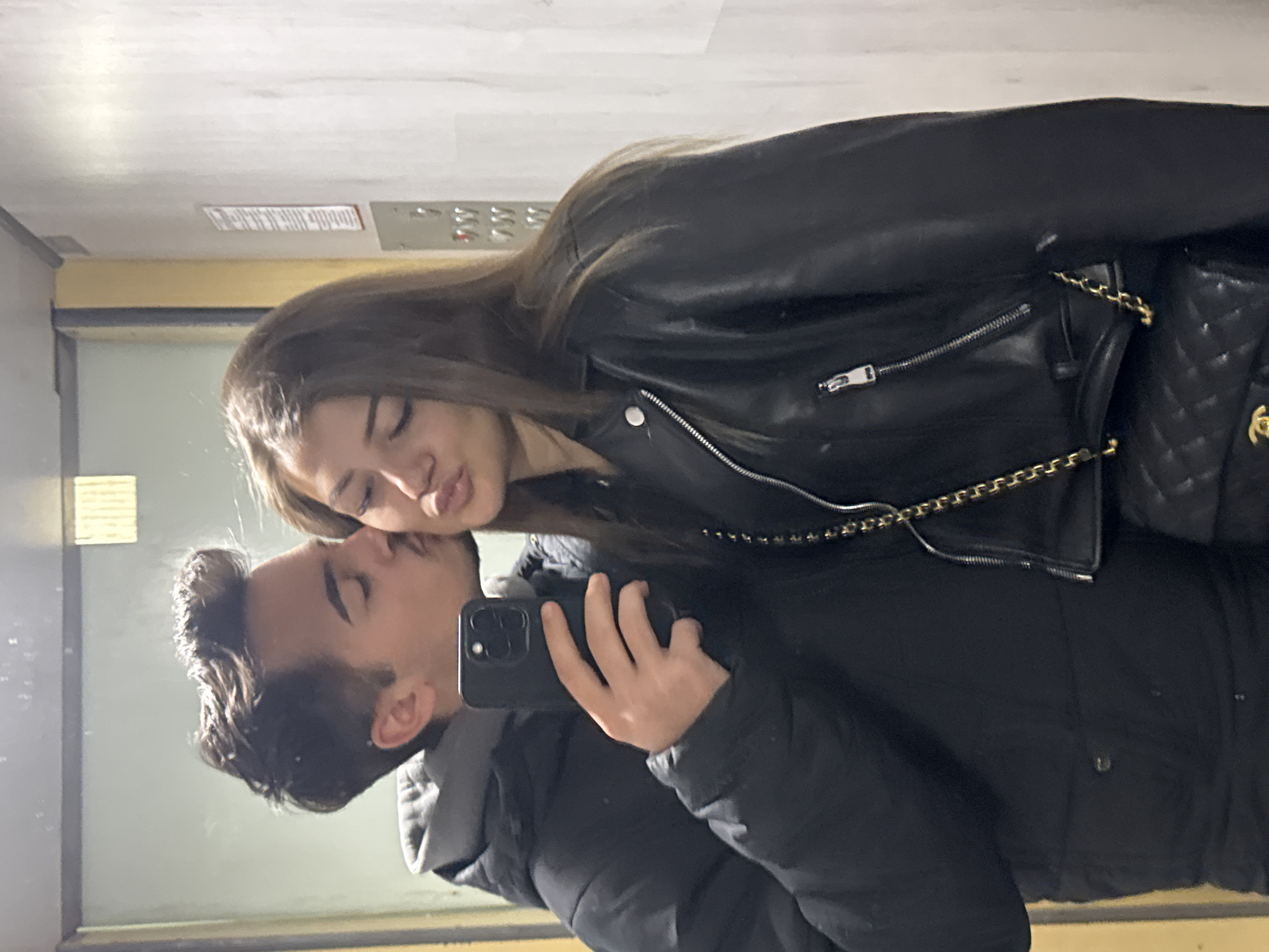 Couple Takes Romantic Selfie in Sofia Elevator