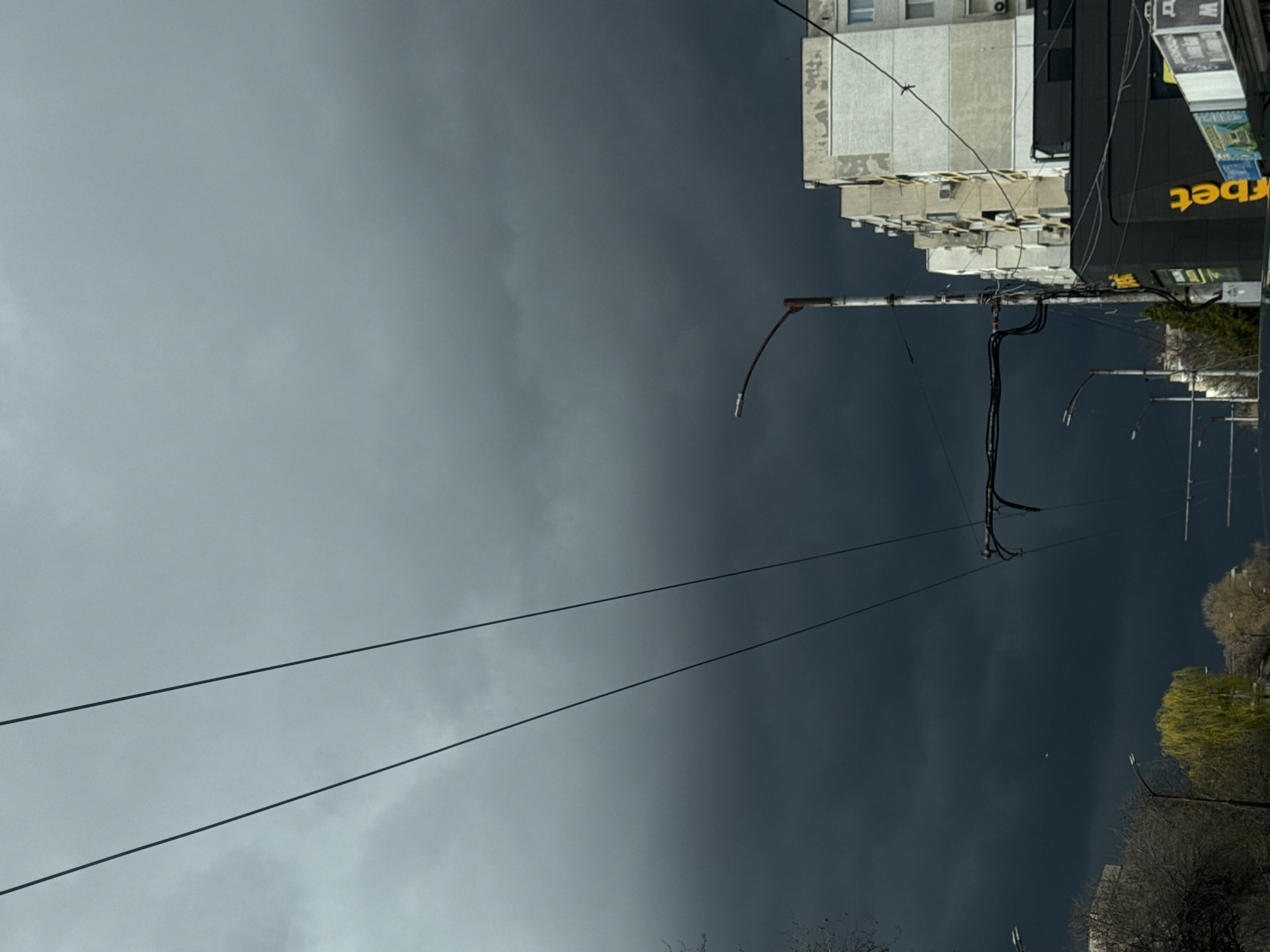 Overcast skies and child in sunroof captured in Sofia