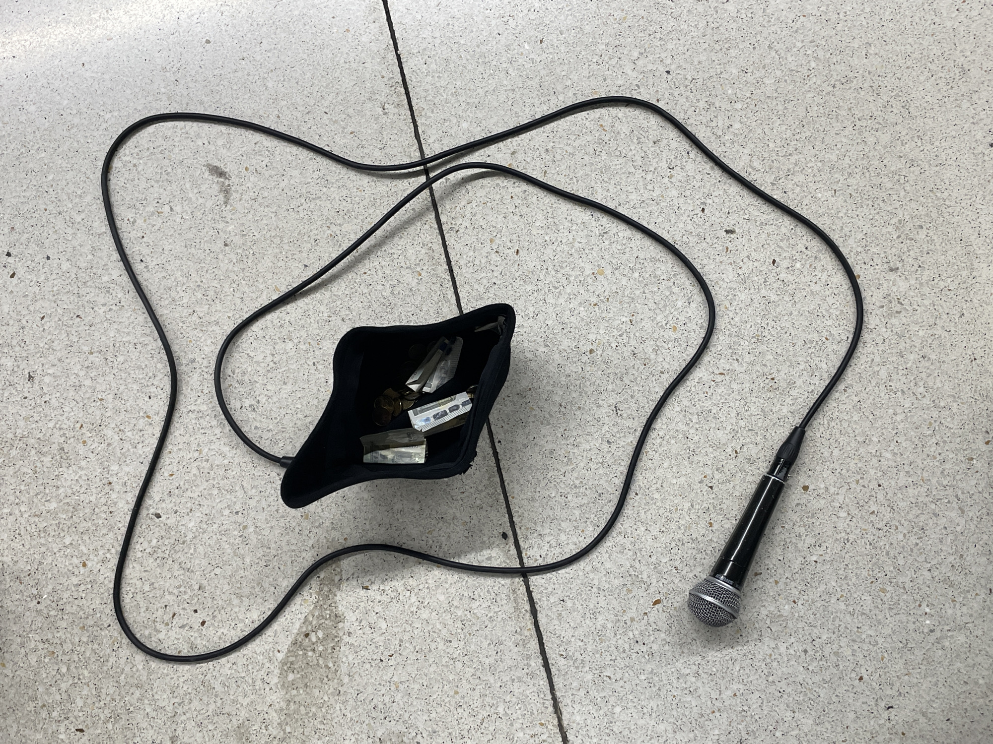 Microphone and bag found on Barcelona floor