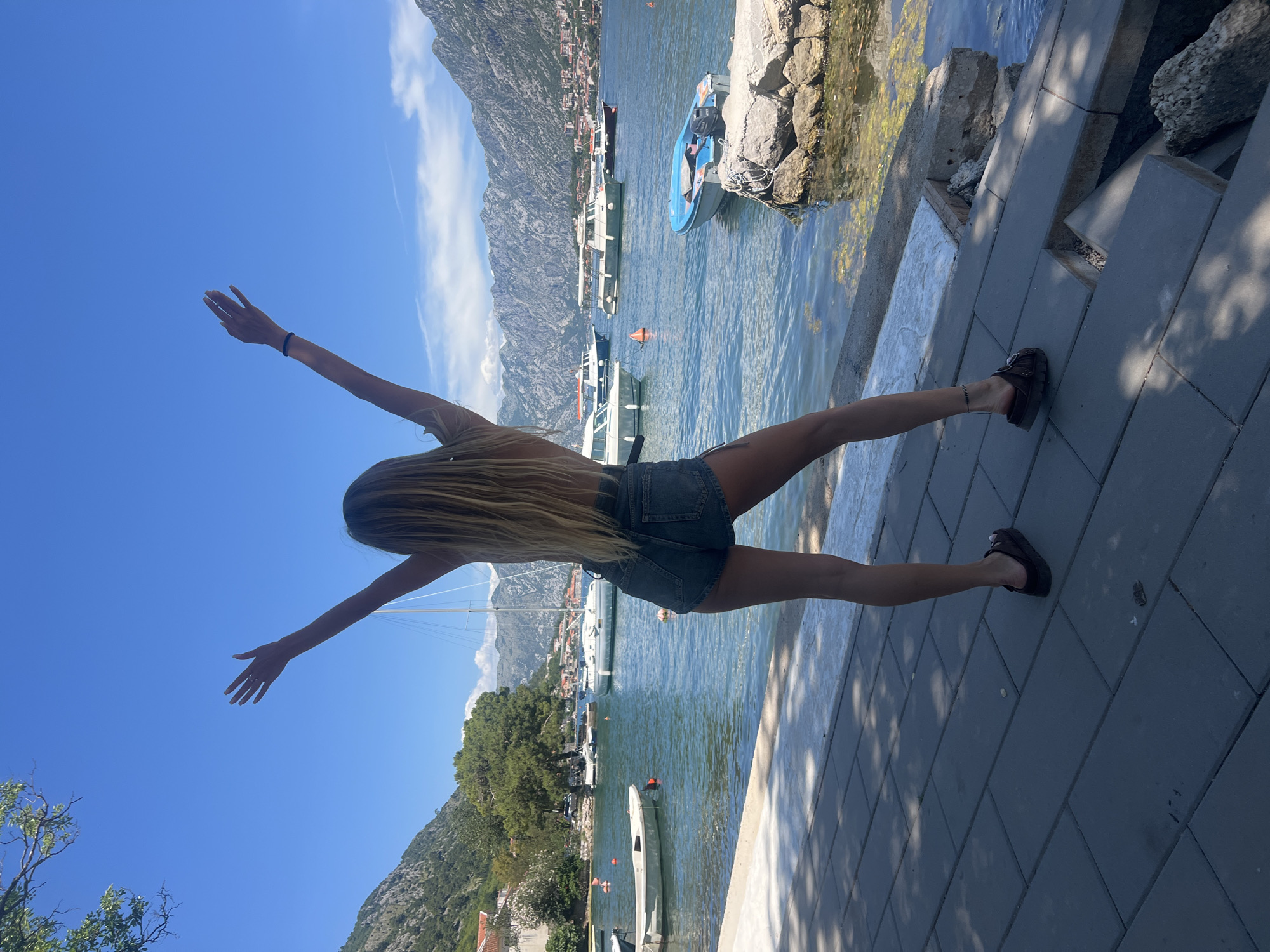 Celebration on Škaljari promenade overlooking Montenegro bay