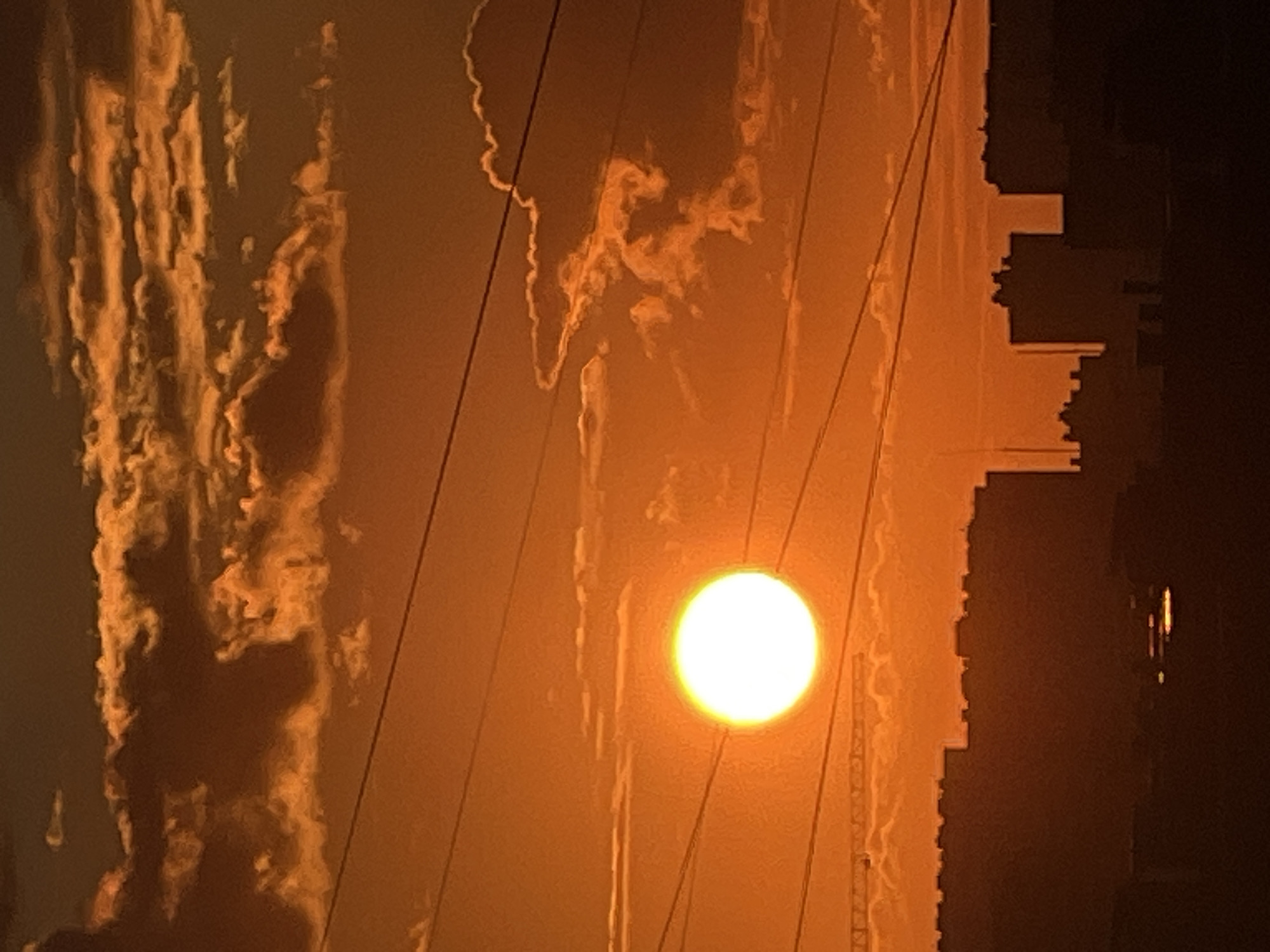 Sunset over a Russian city skyline, multiple angles