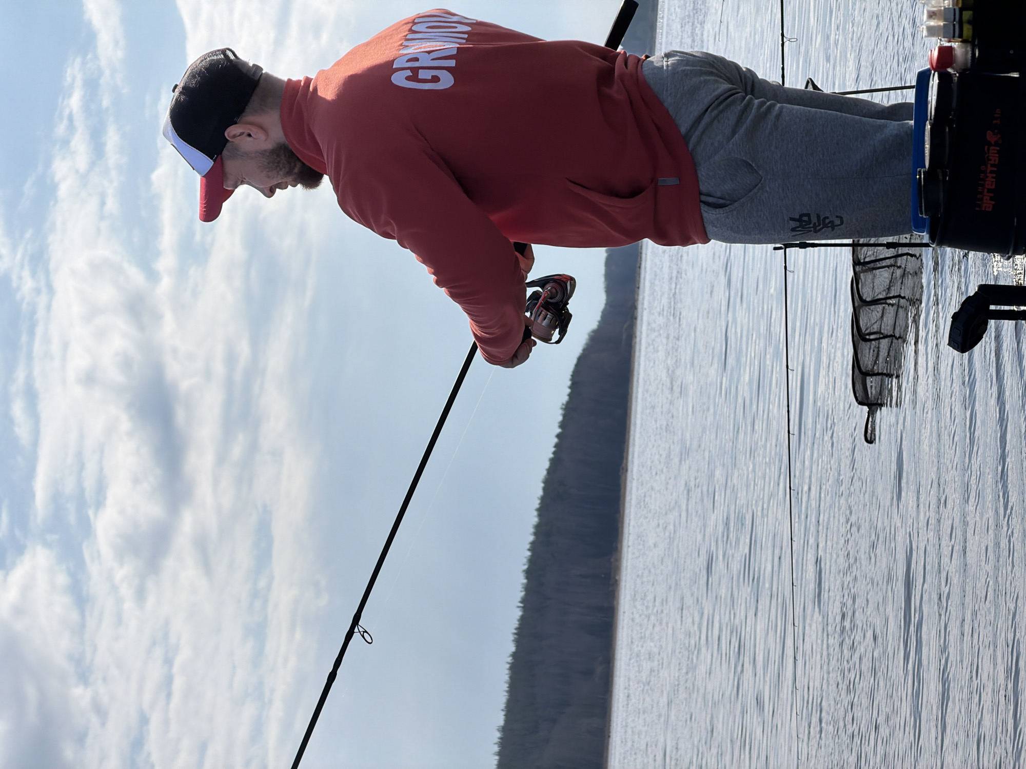 Early morning angler spotted fishing in Chaikovsky, Russia