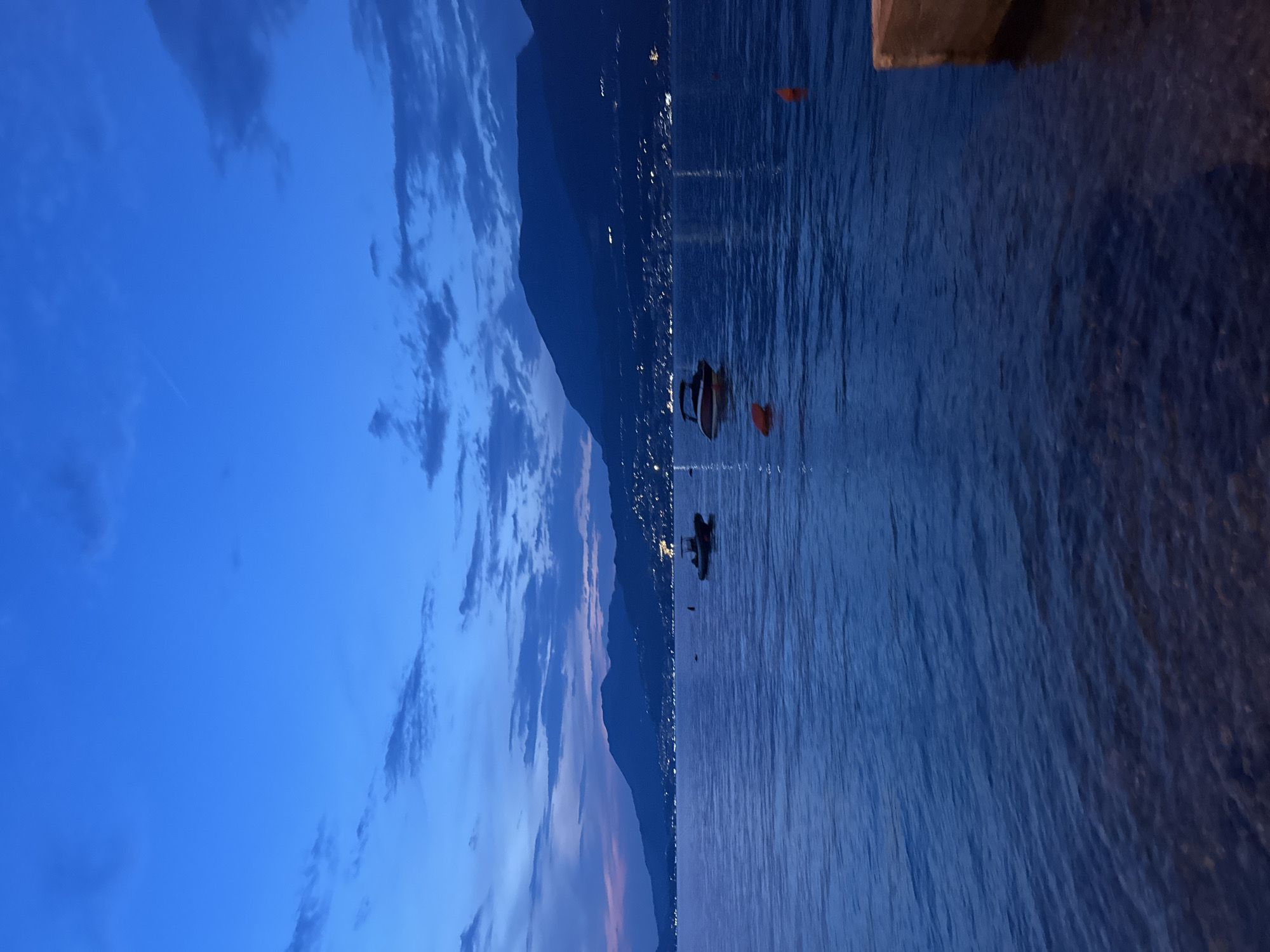 Dusk drive along a coastal town with donkeys and waterfront views