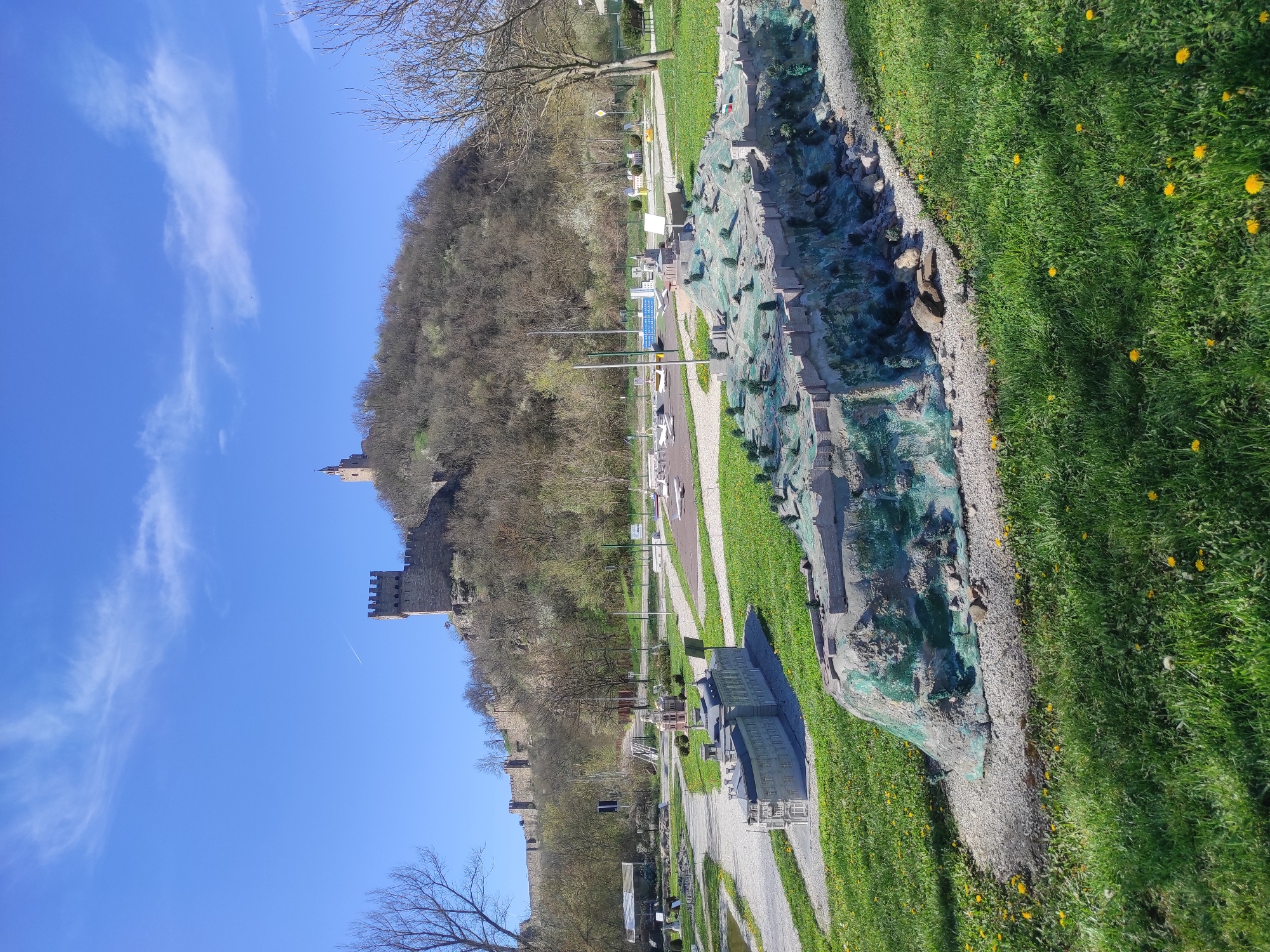 Diorama of Veliko Tarnovo displayed against real city backdrop
