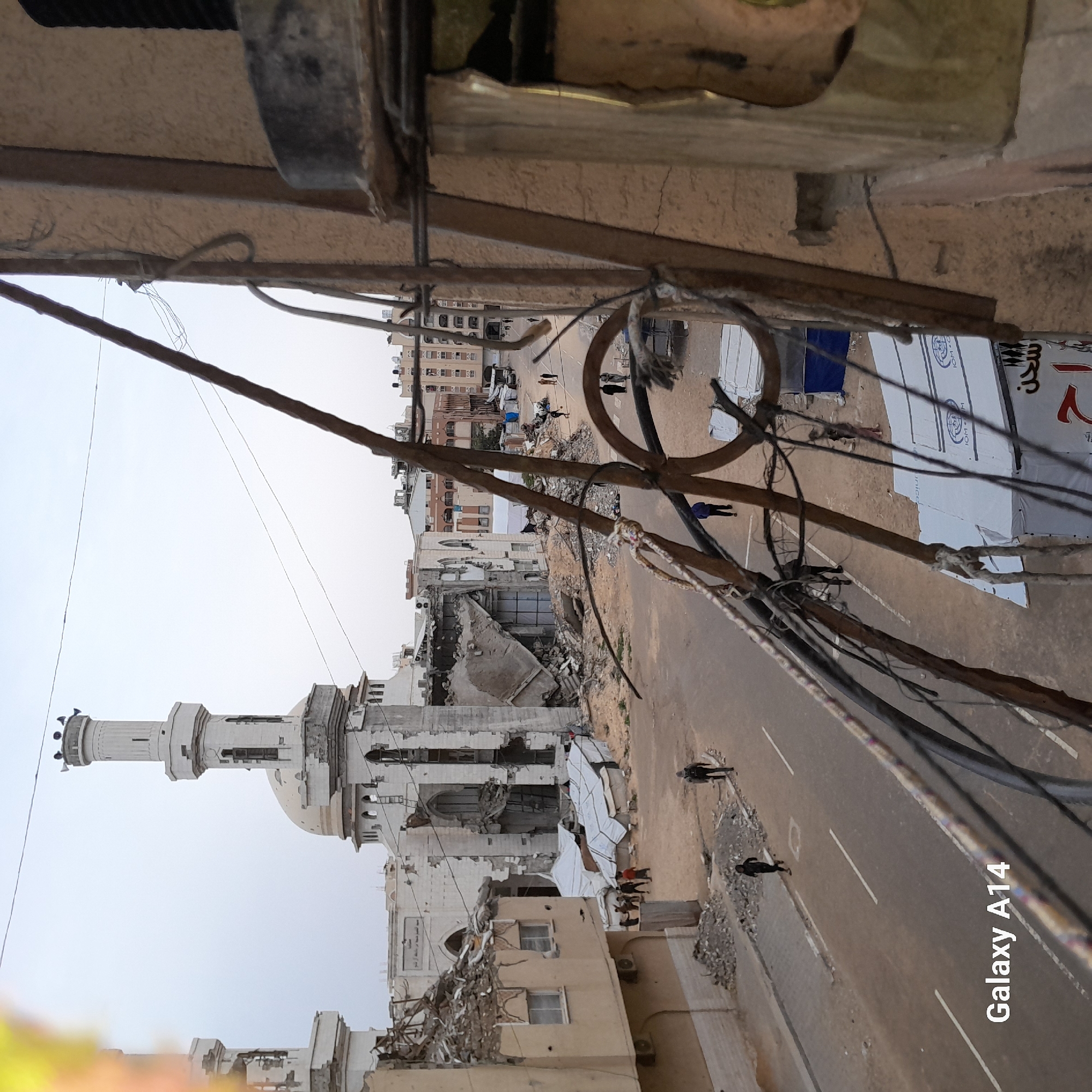 Refugee camps and building damage documented in Khan Yunis