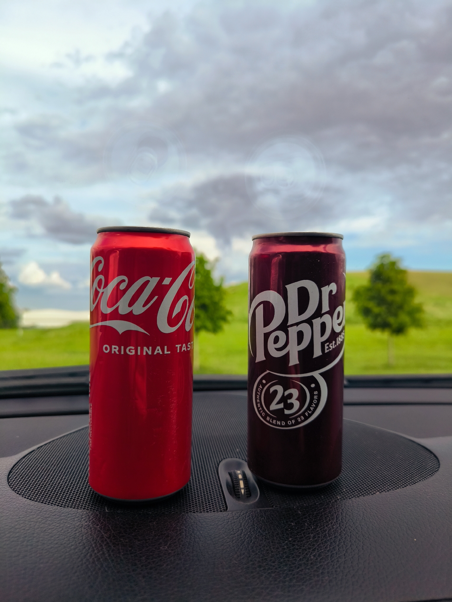 Casual car journey documented in Riga during afternoon outing