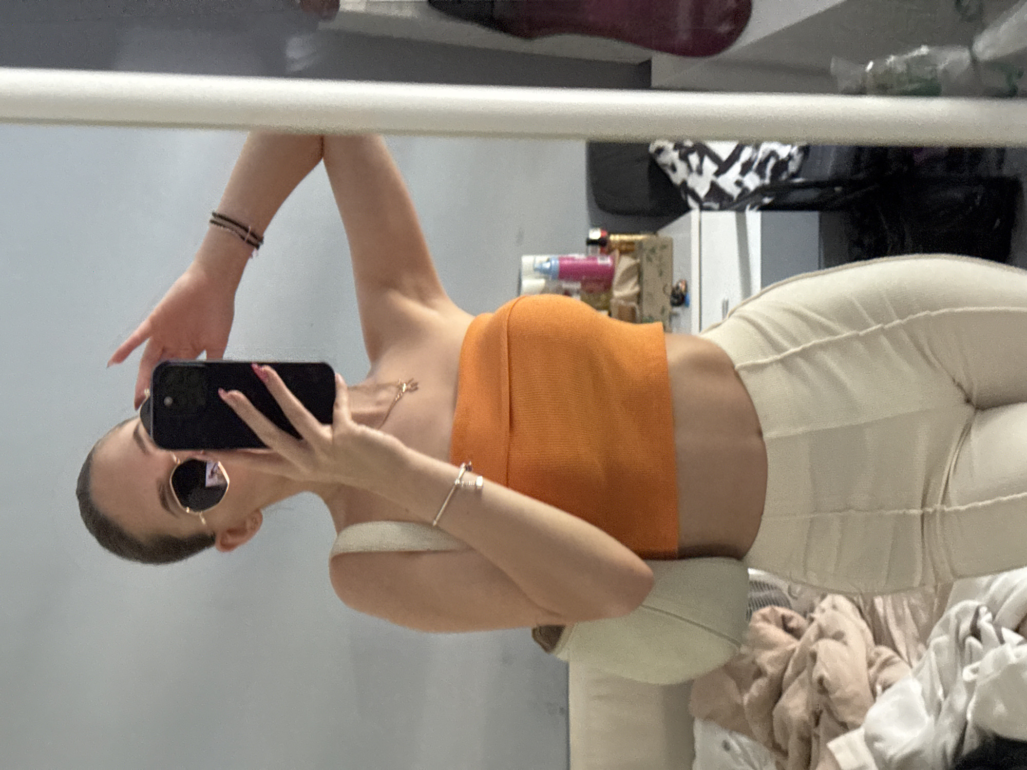 Getting ready at home in Sofia, dog included