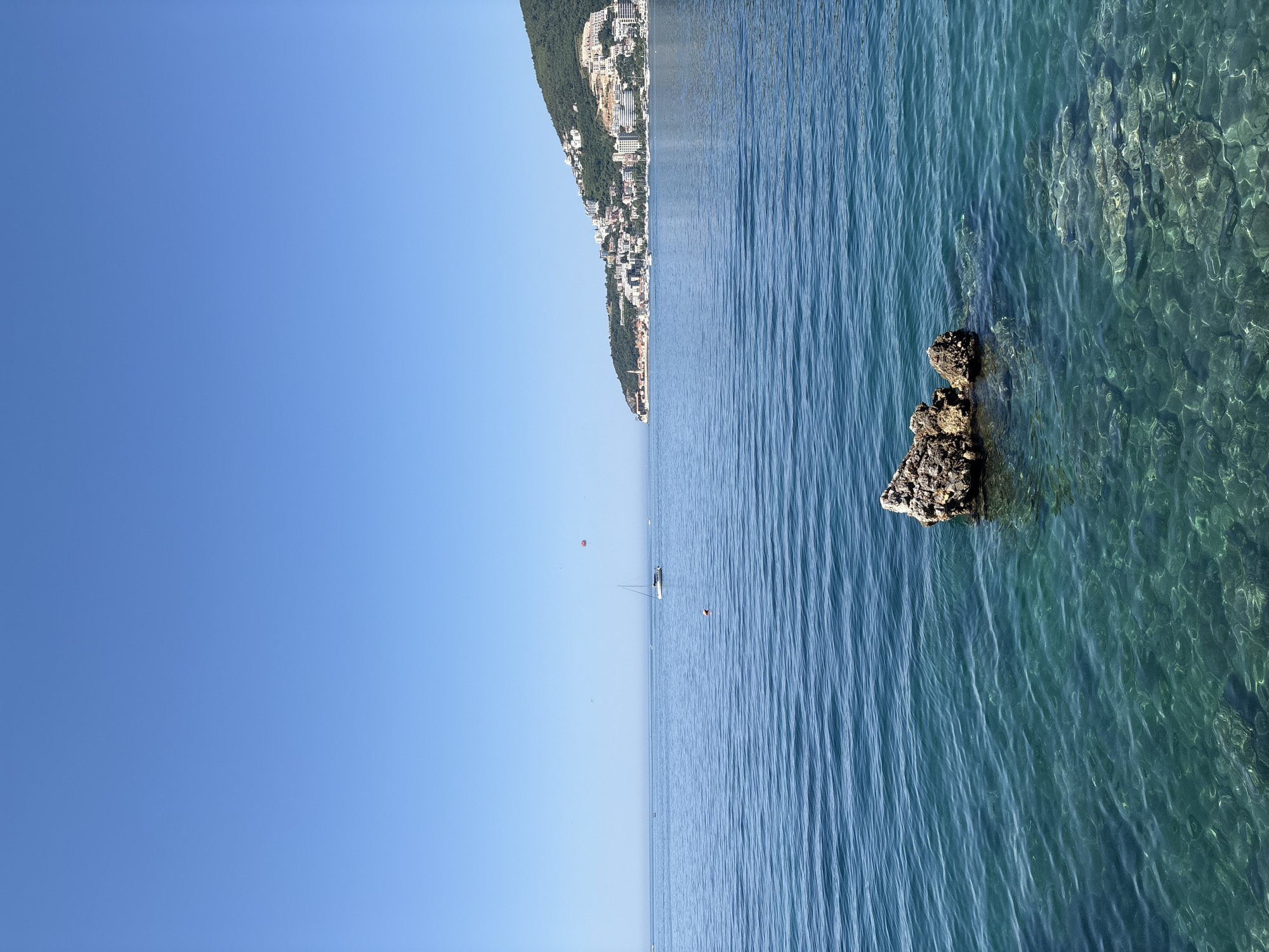 Clear summer morning on the Adriatic coast, Budva