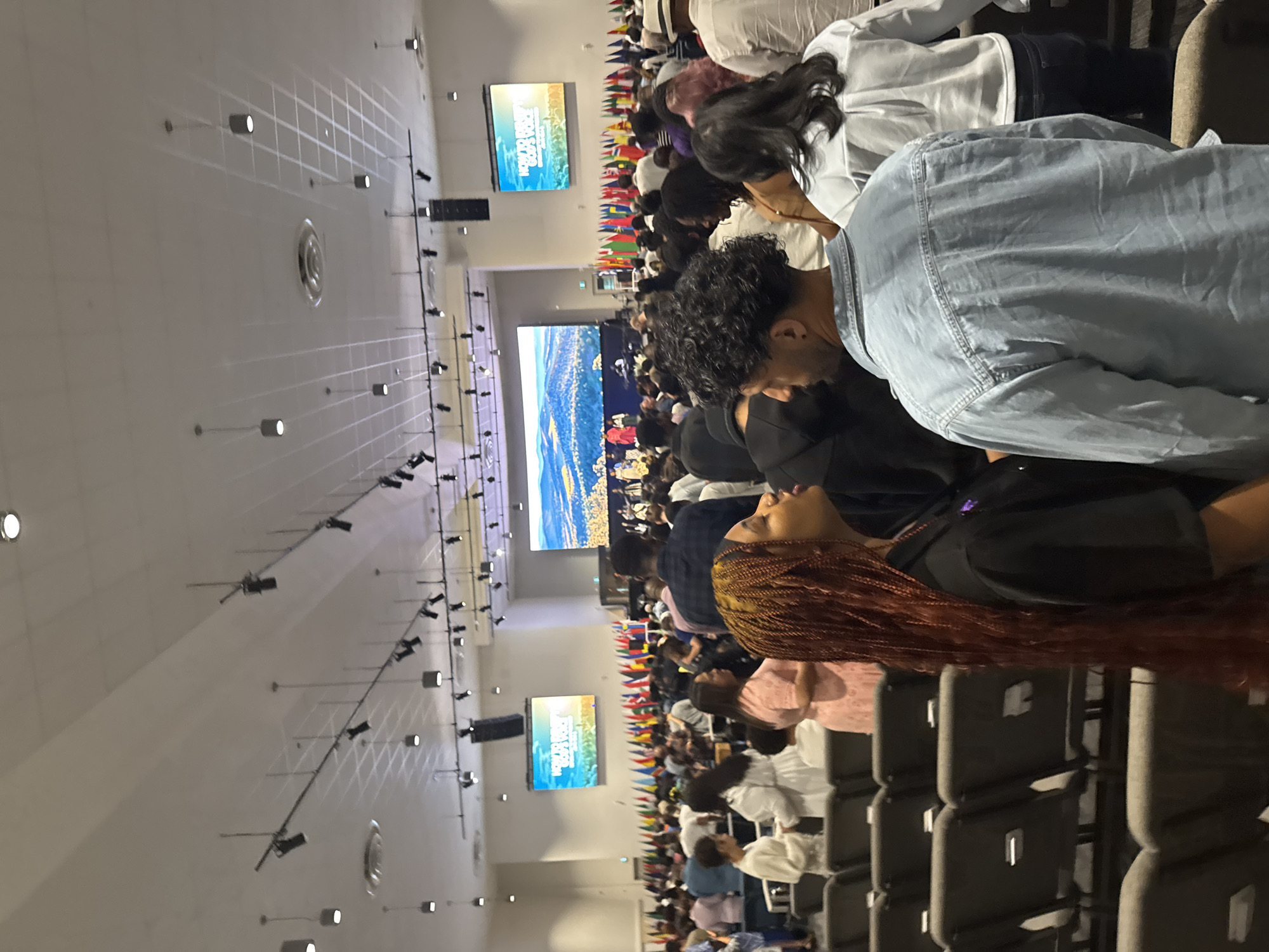 Multicultural church gathering fills modern Surrey hall