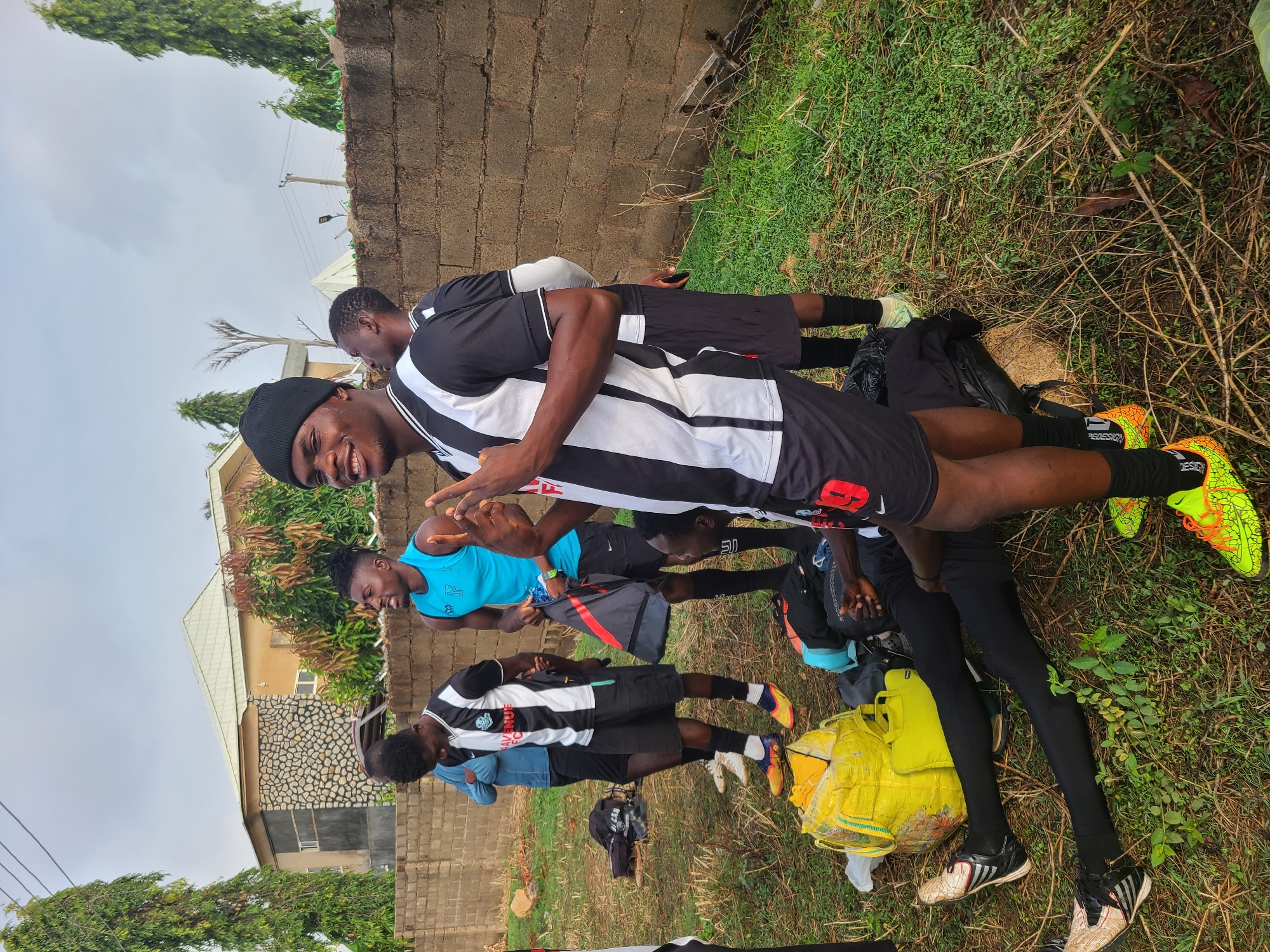 Soccer team holds morning practice in Bukuru, Nigeria