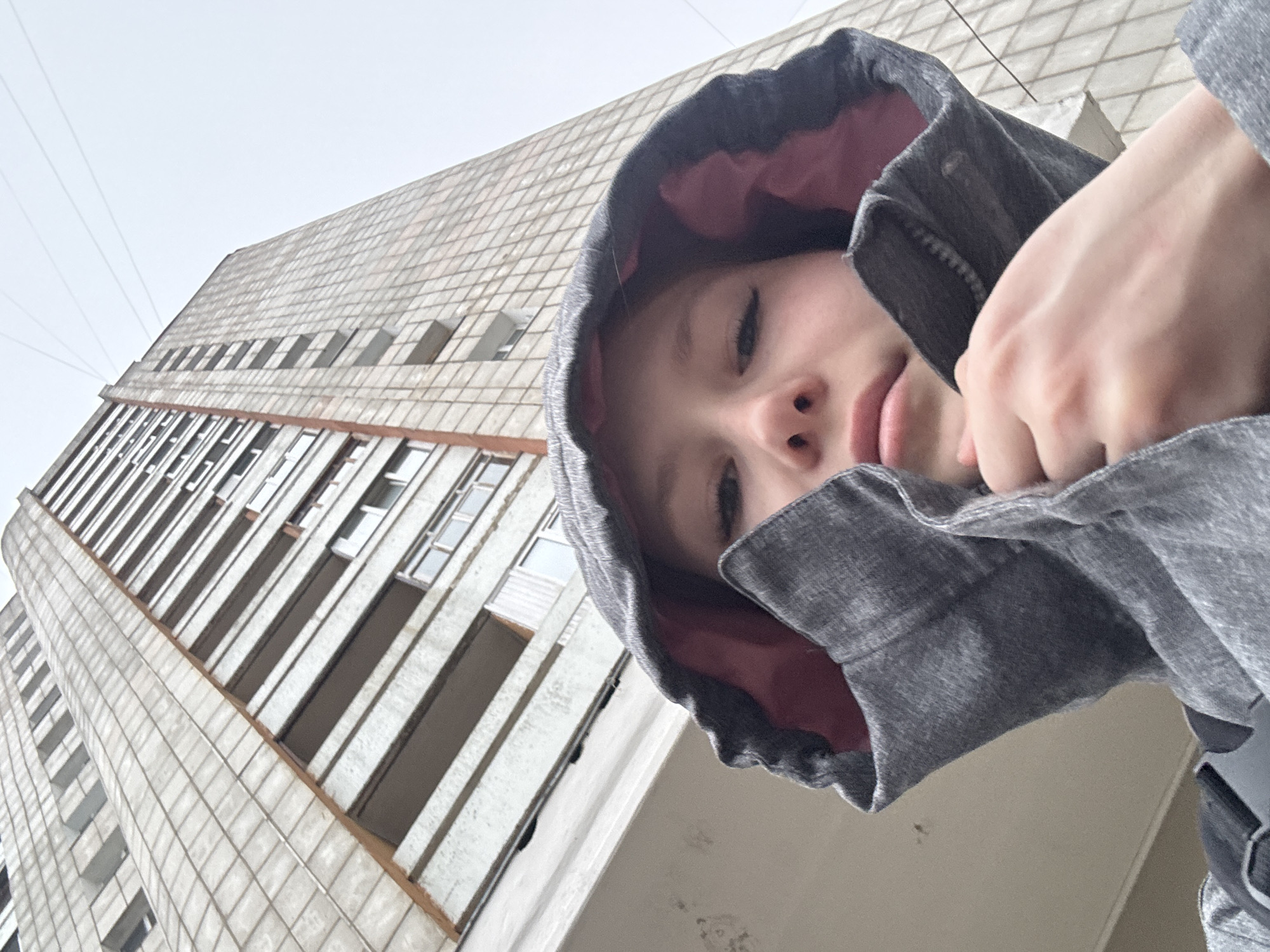 Young woman photographed taking selfies across Chaikovsky locations
