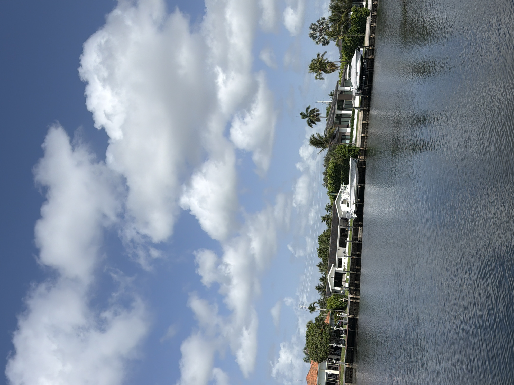 South Florida canal homes on a quiet July afternoon