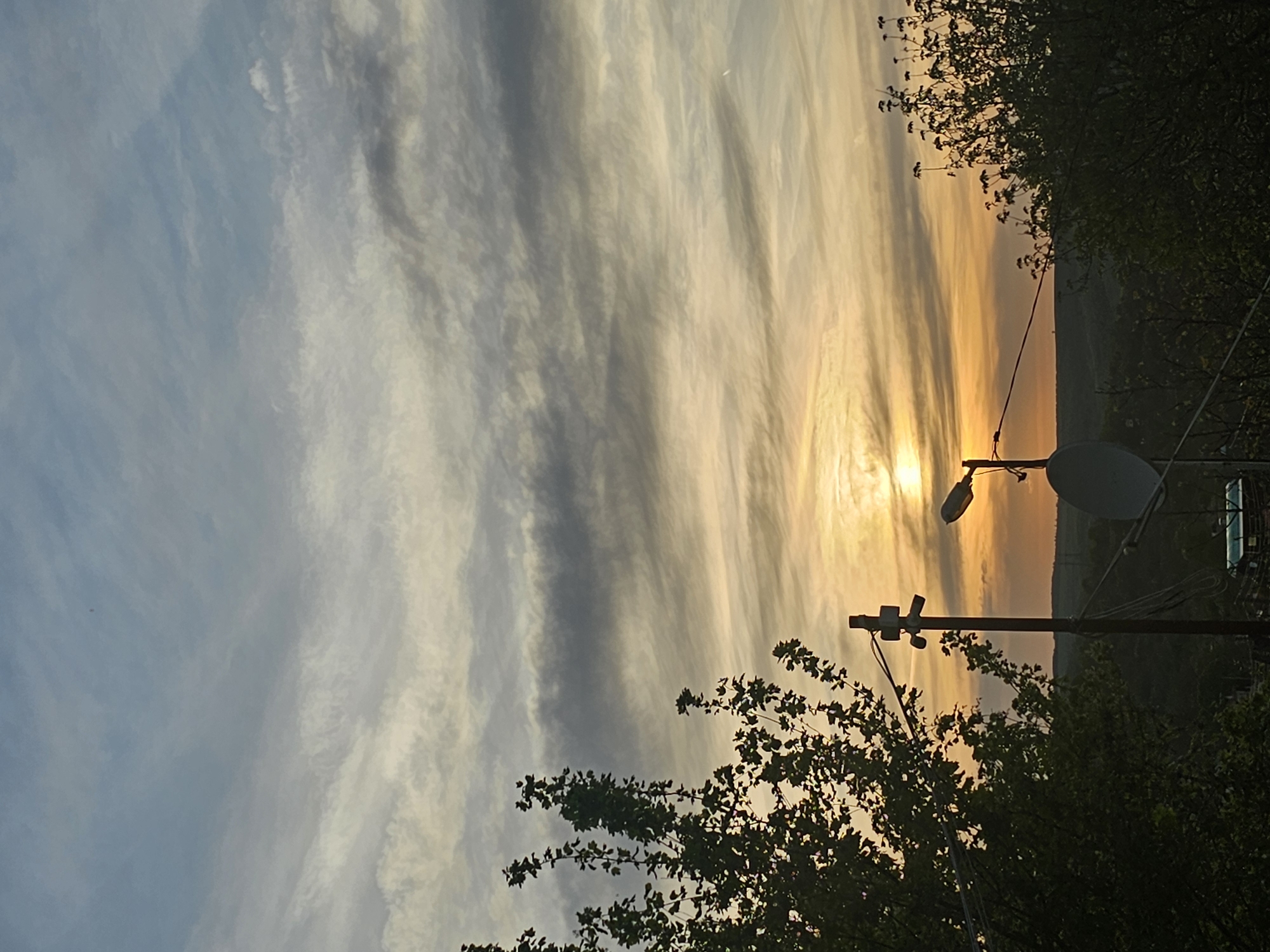 Sunset observed in Lozevo, Bulgaria with dramatic cloud formations
