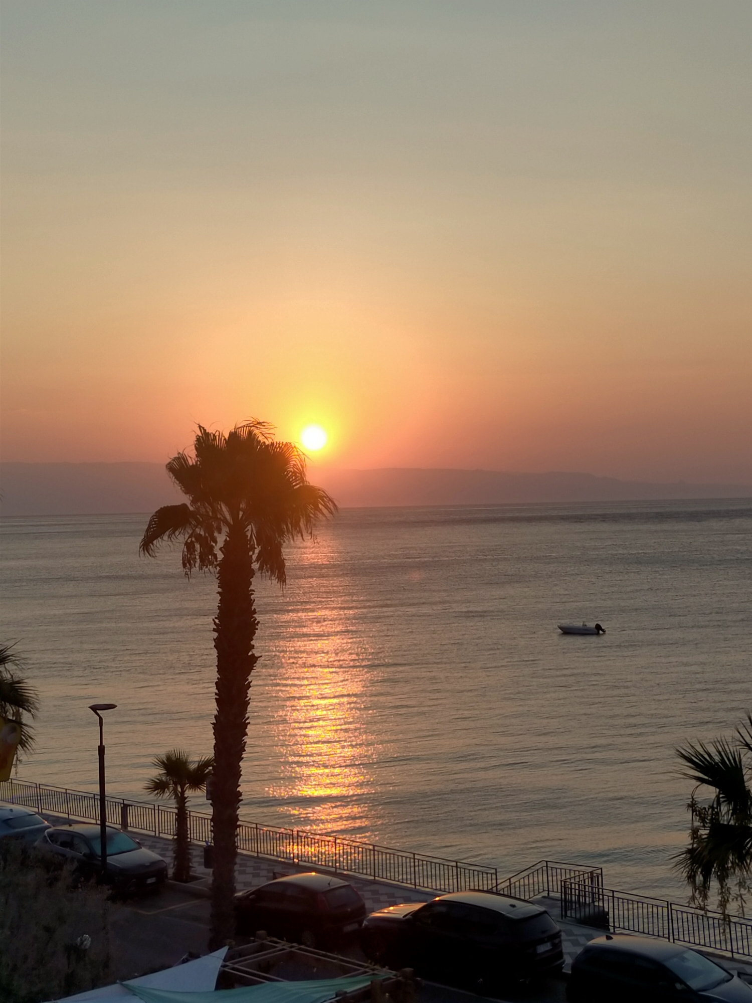 Calm coastal sunset, multiple angles from the shoreline
