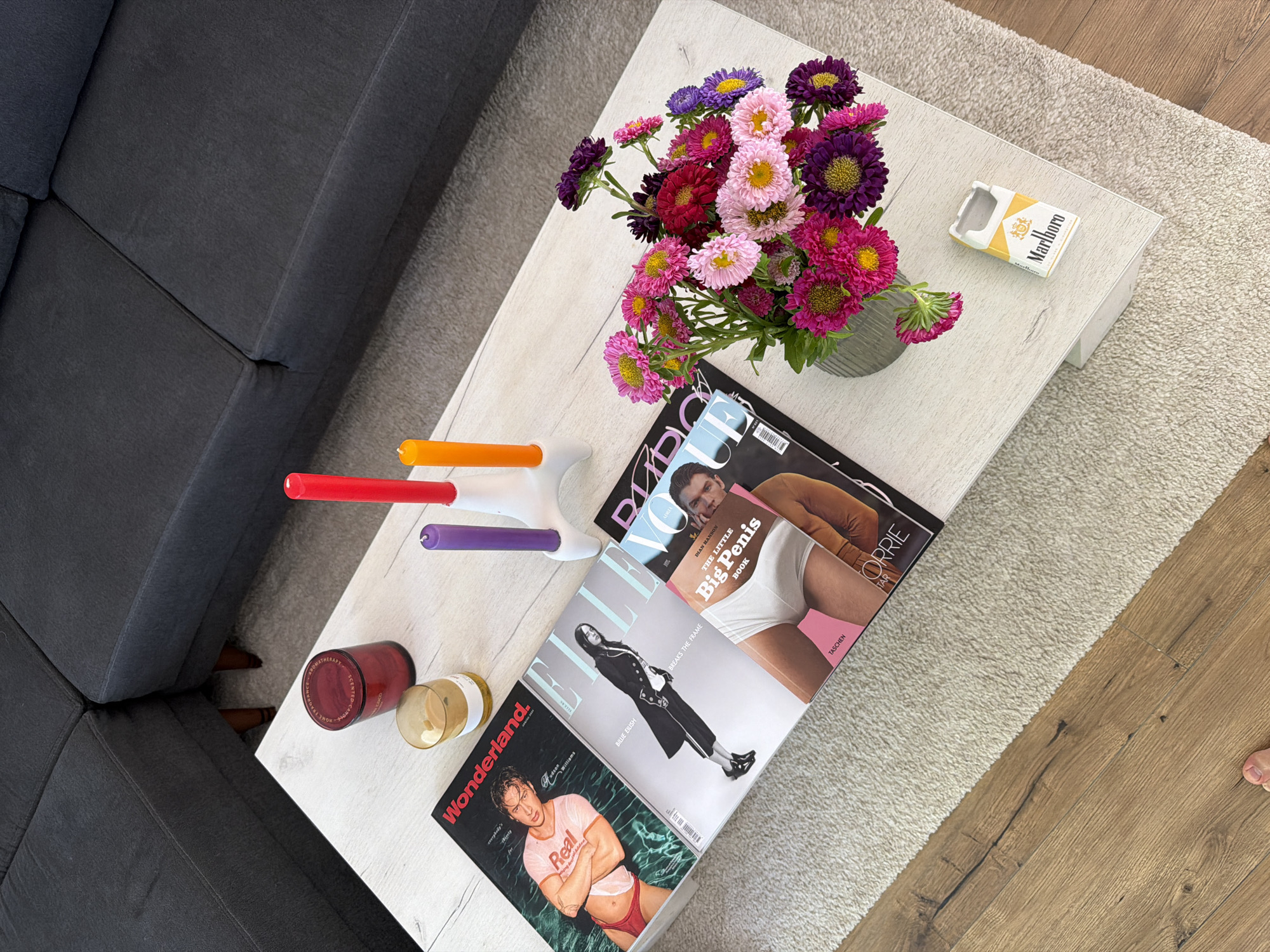 Morning coffee table arrangement captured in Belgrade area