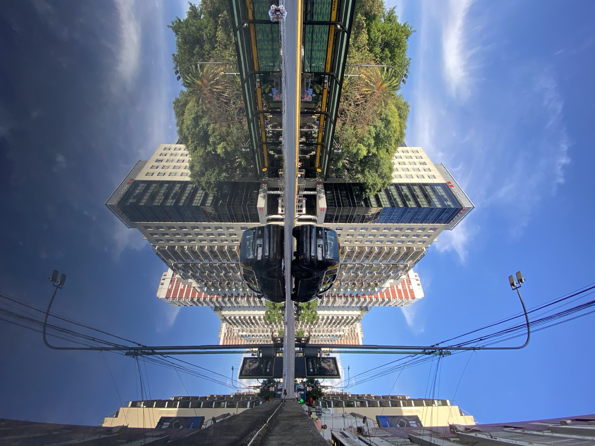 Buenos Aires cable car and cityscape documented by witness