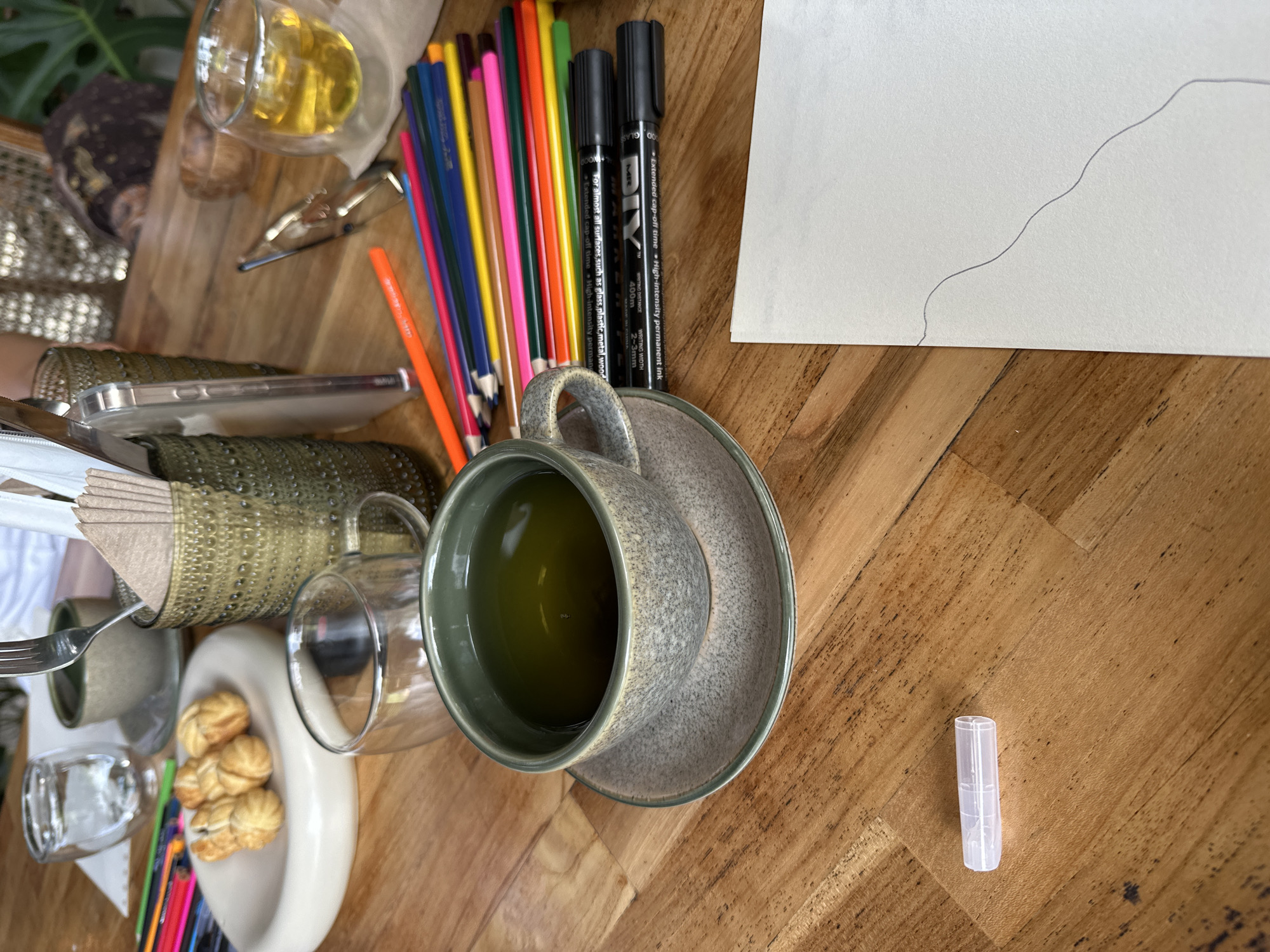 Neurographic art session on a sunny Bali morning
