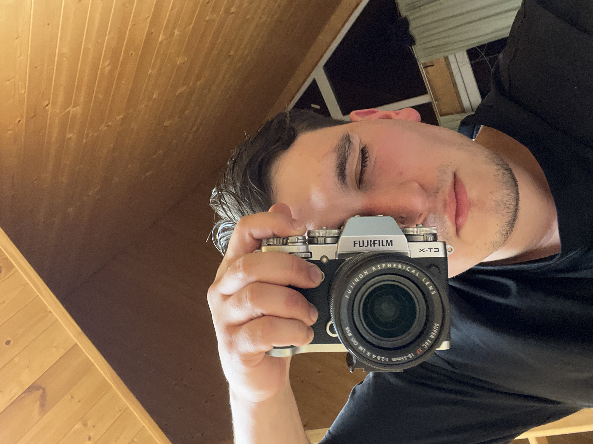 Man documents photography session and outdoor grilling in Vasilyevo