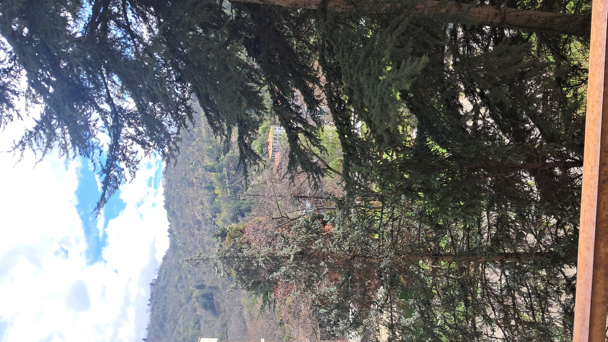 Mountain landscape viewed from balcony in Sandanski, Bulgaria