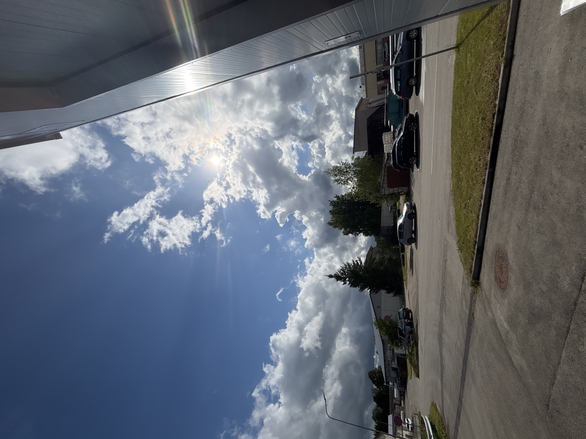 Afternoon skies and industrial surroundings in rural Latvia