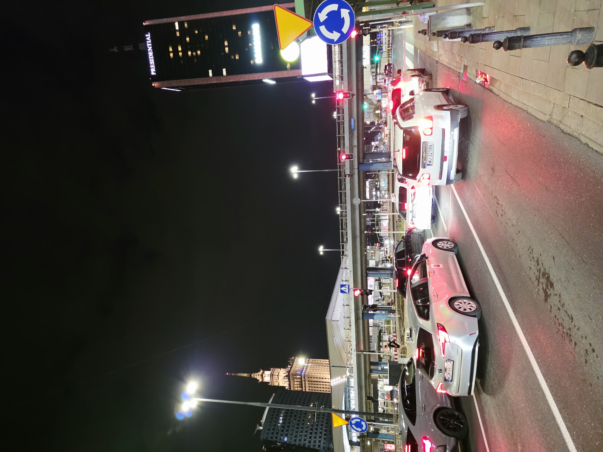 Night out in central Warsaw, Palace of Culture and beyond