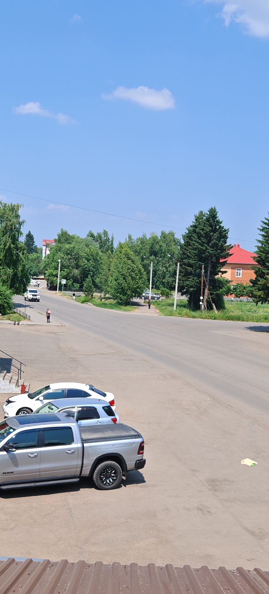 Streets and interiors of Altayskoye on a quiet June morning