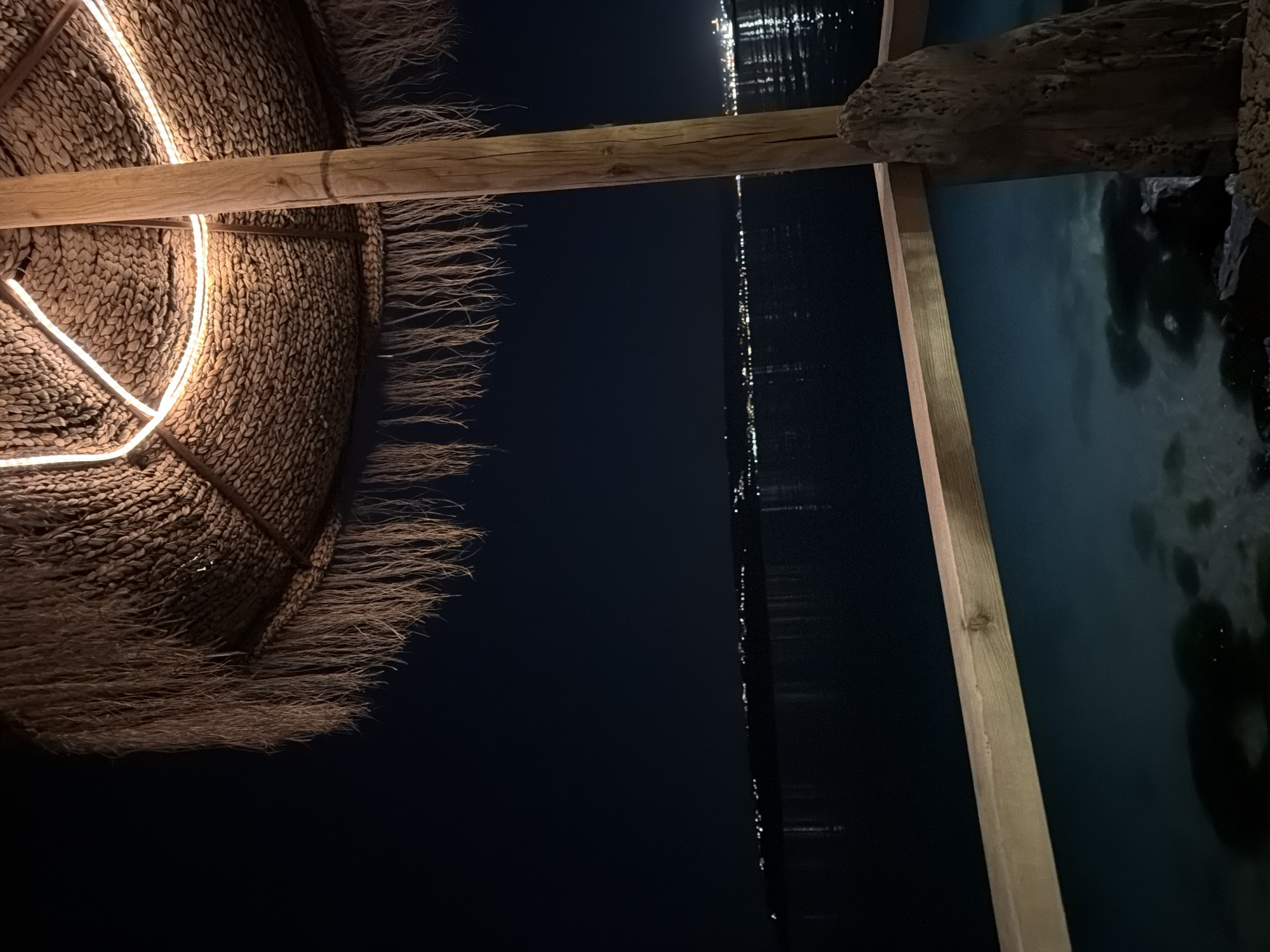 Nighttime Black Sea views captured from Varna waterfront