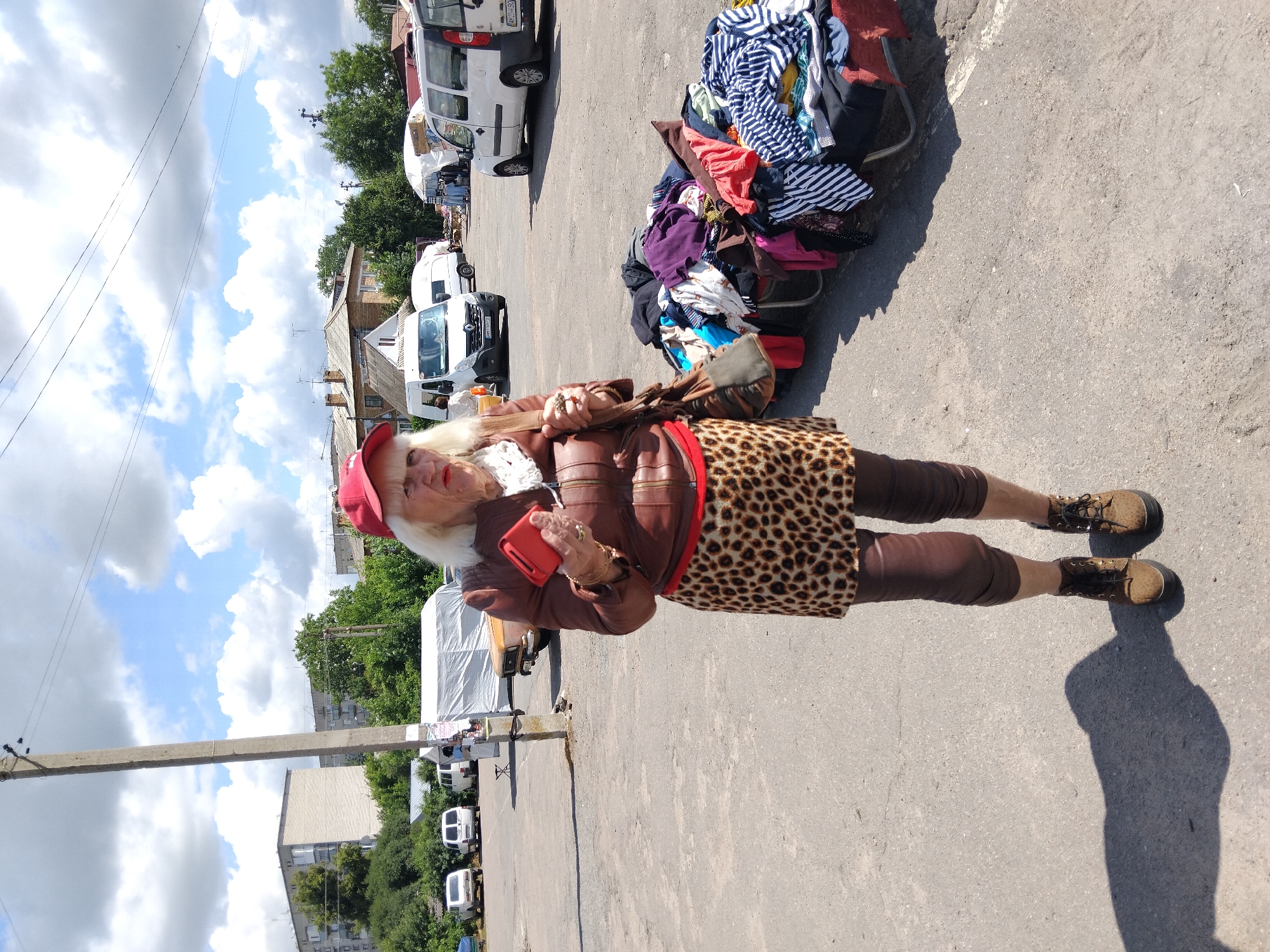 Saturday morning at Chudniv's outdoor market
