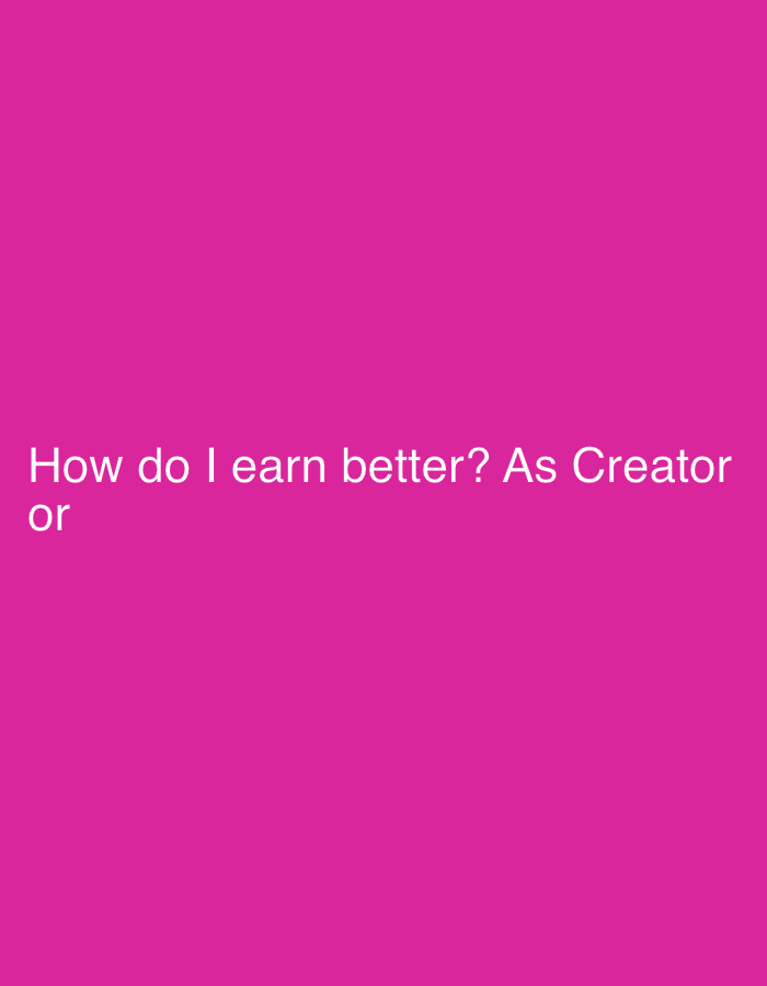 Text slides asking about earning methods as creator, promoter, investor