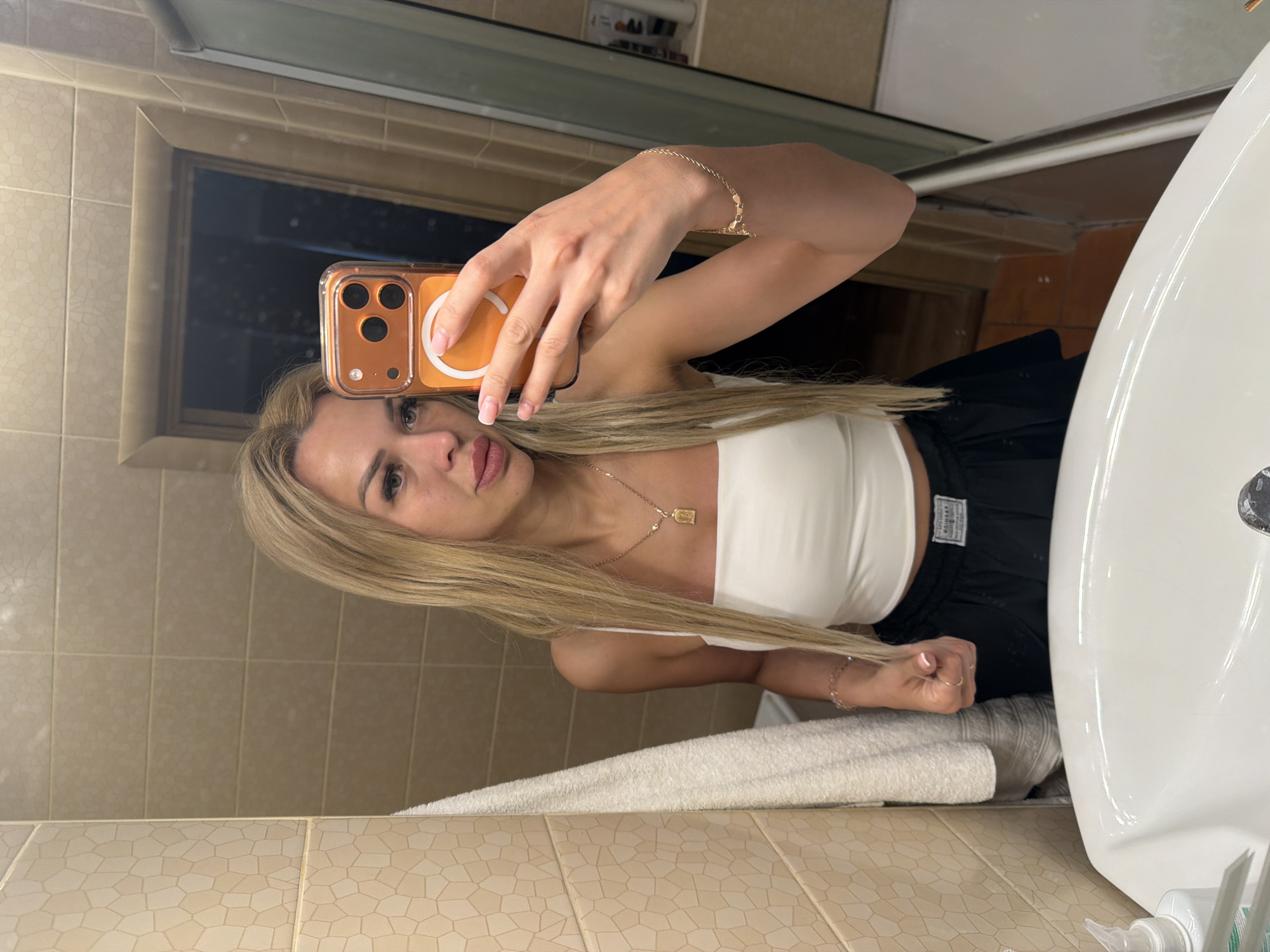 Mirror selfies and a street corner in Kyiv