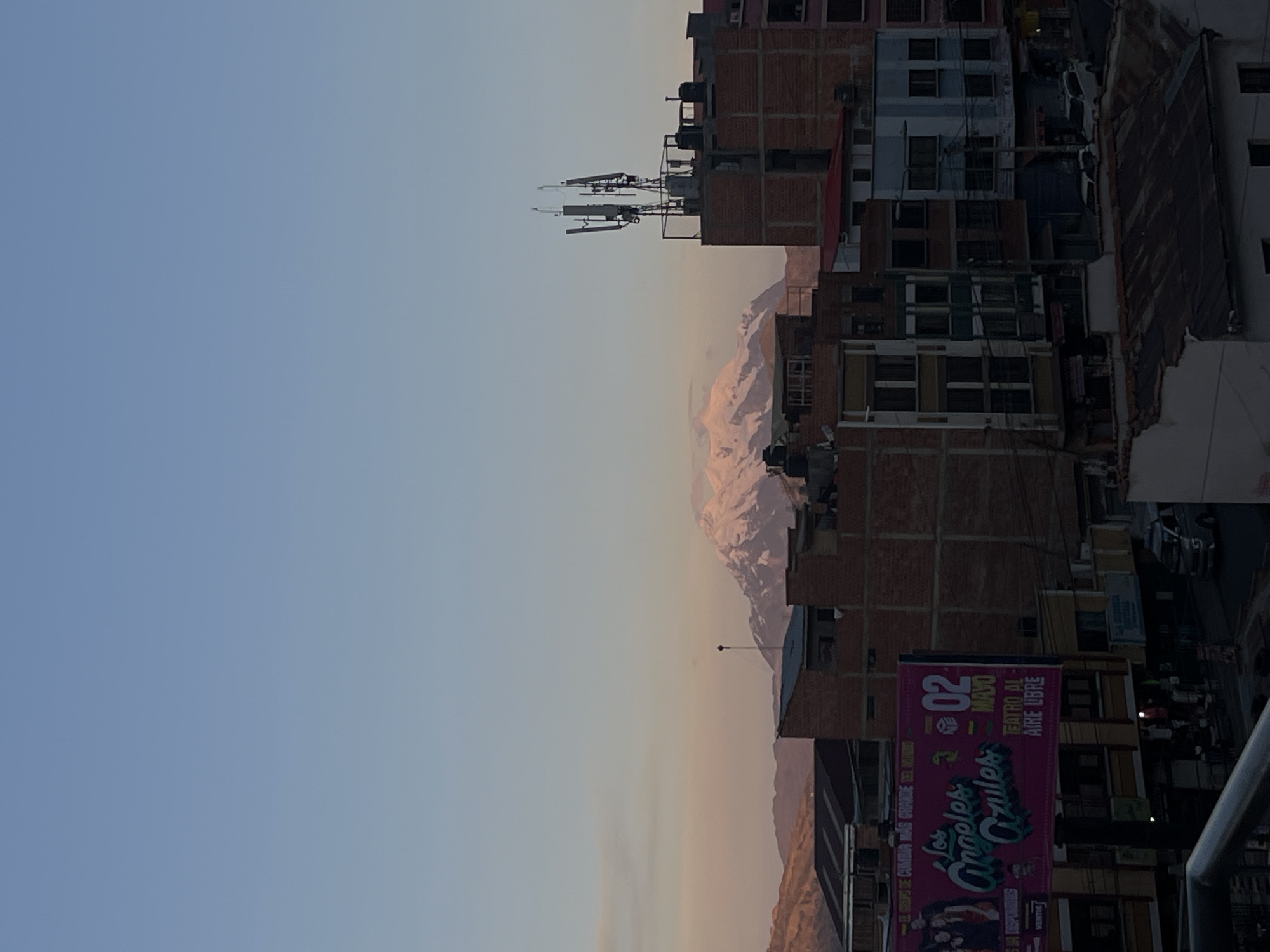 Twilight view captured from high vantage point in La Paz