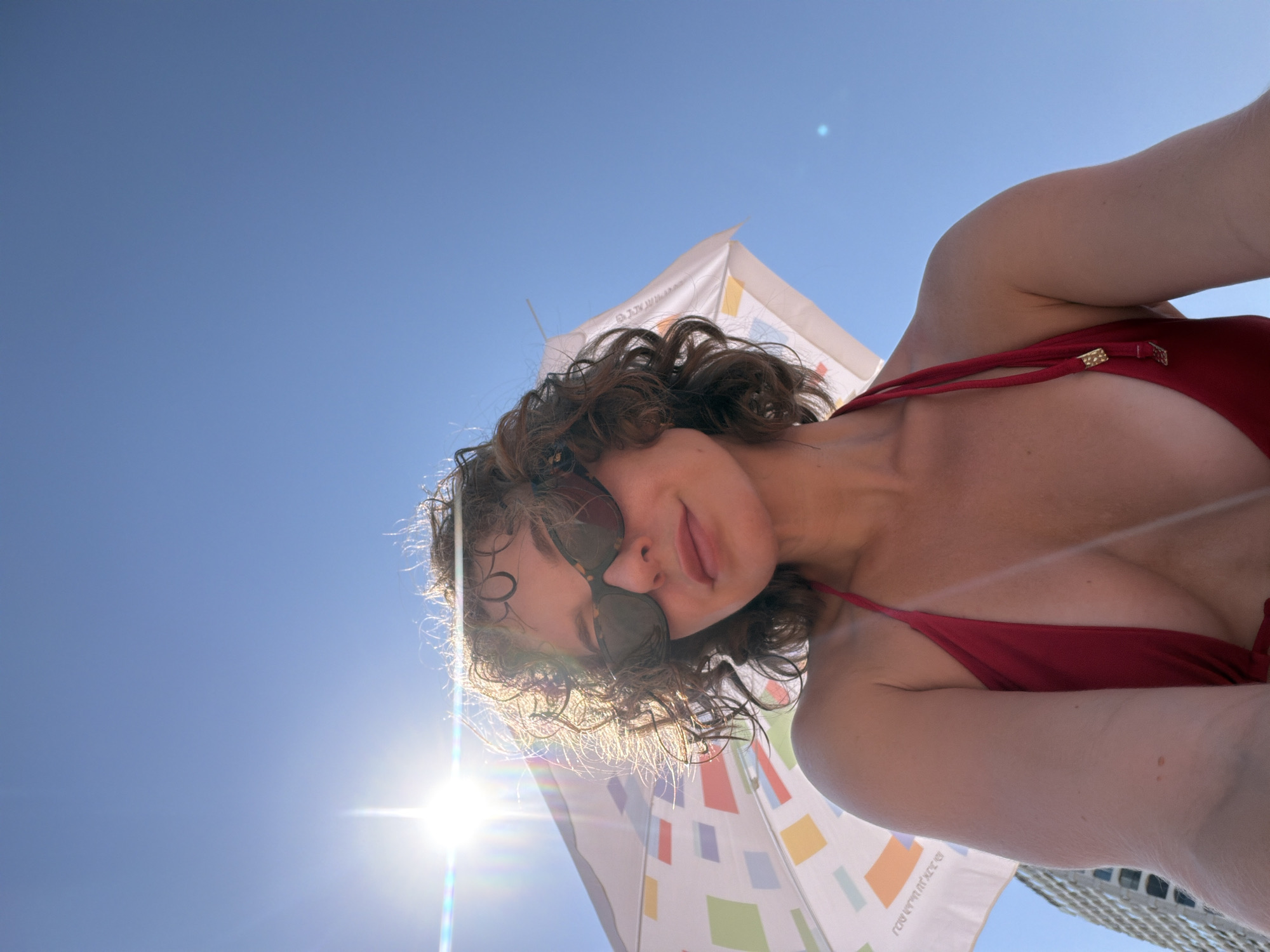 Sunny beach day on the Tel Aviv shore