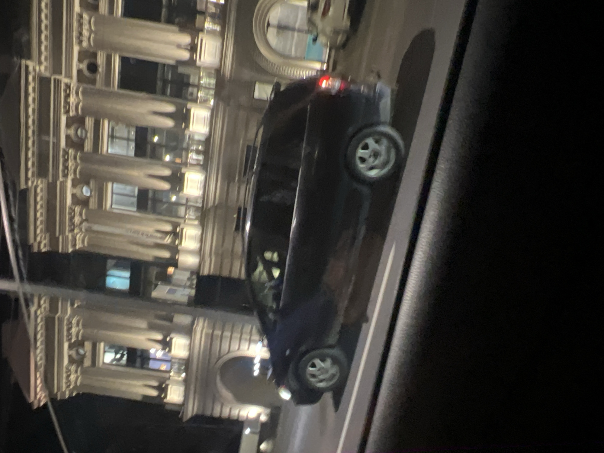 Nighttime street scene captured in Yerevan, Armenia