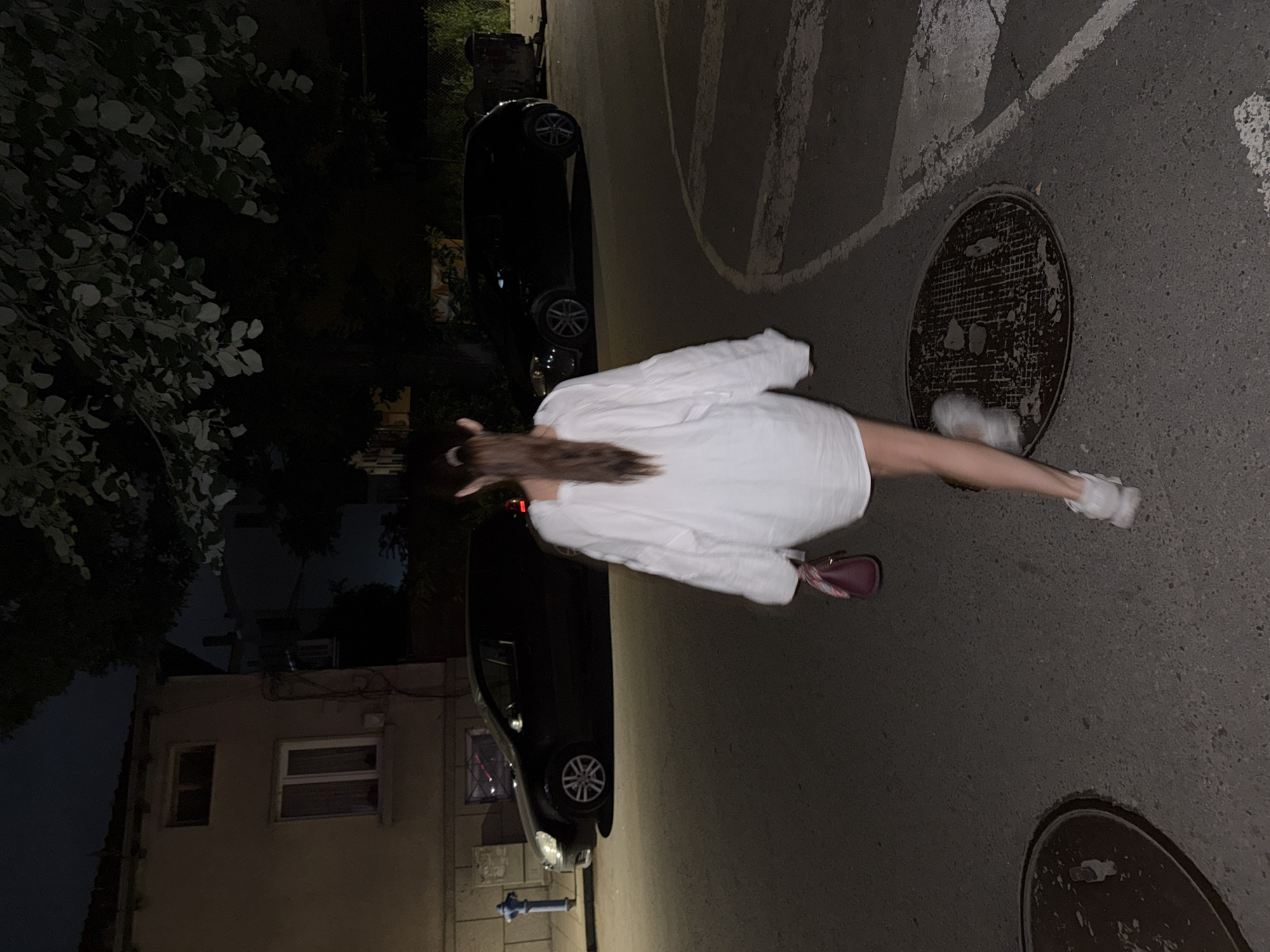 Nighttime street scene captured near Casino Ritz in Plovdiv
