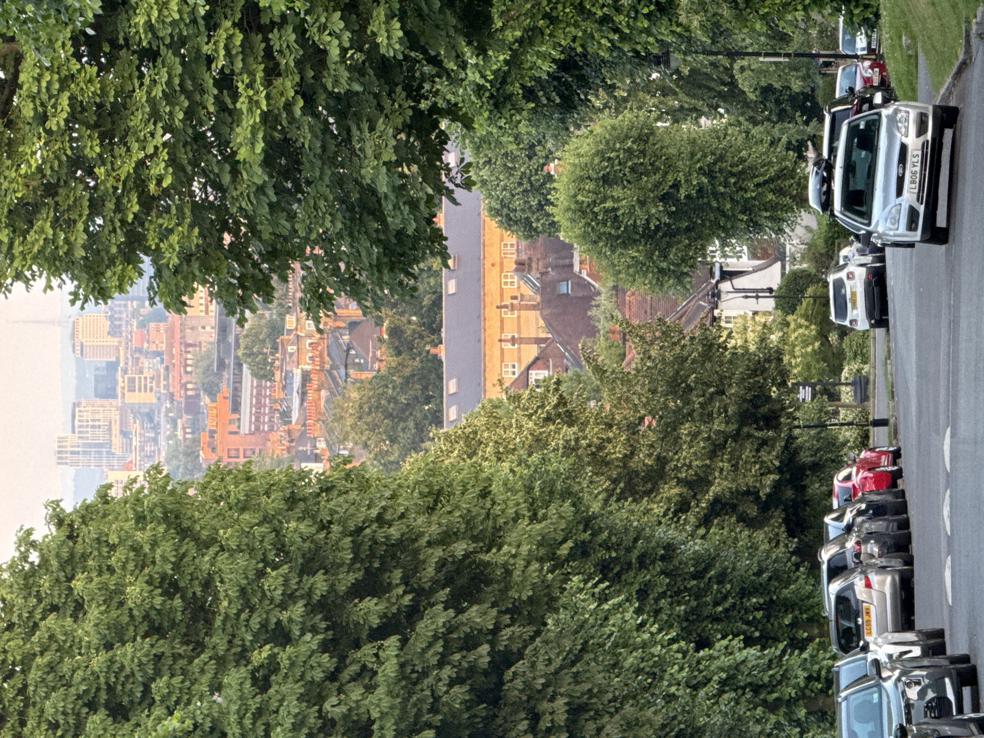 Evening on a London hilltop with skyline views
